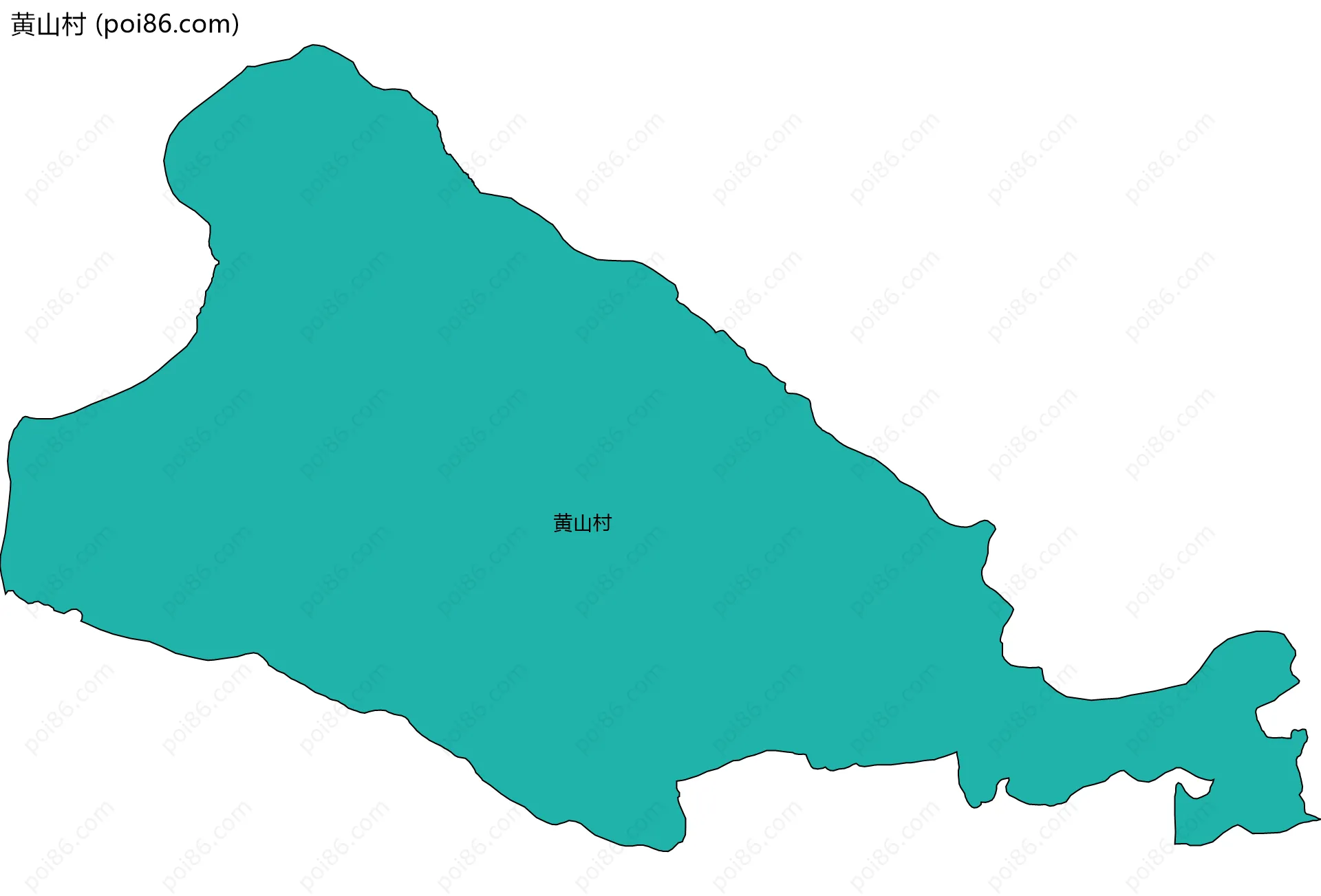 黄山村边界地图