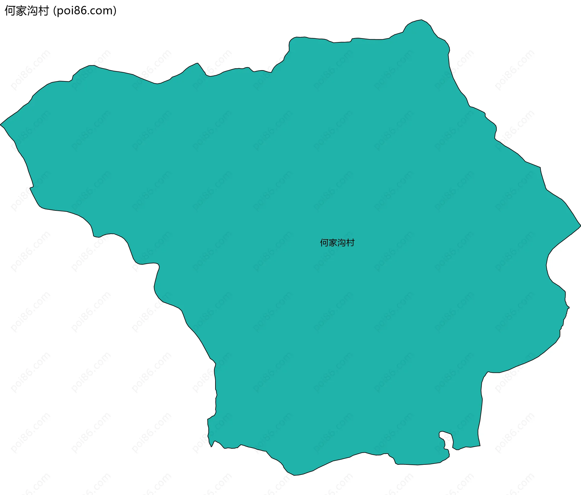 何家沟村边界地图