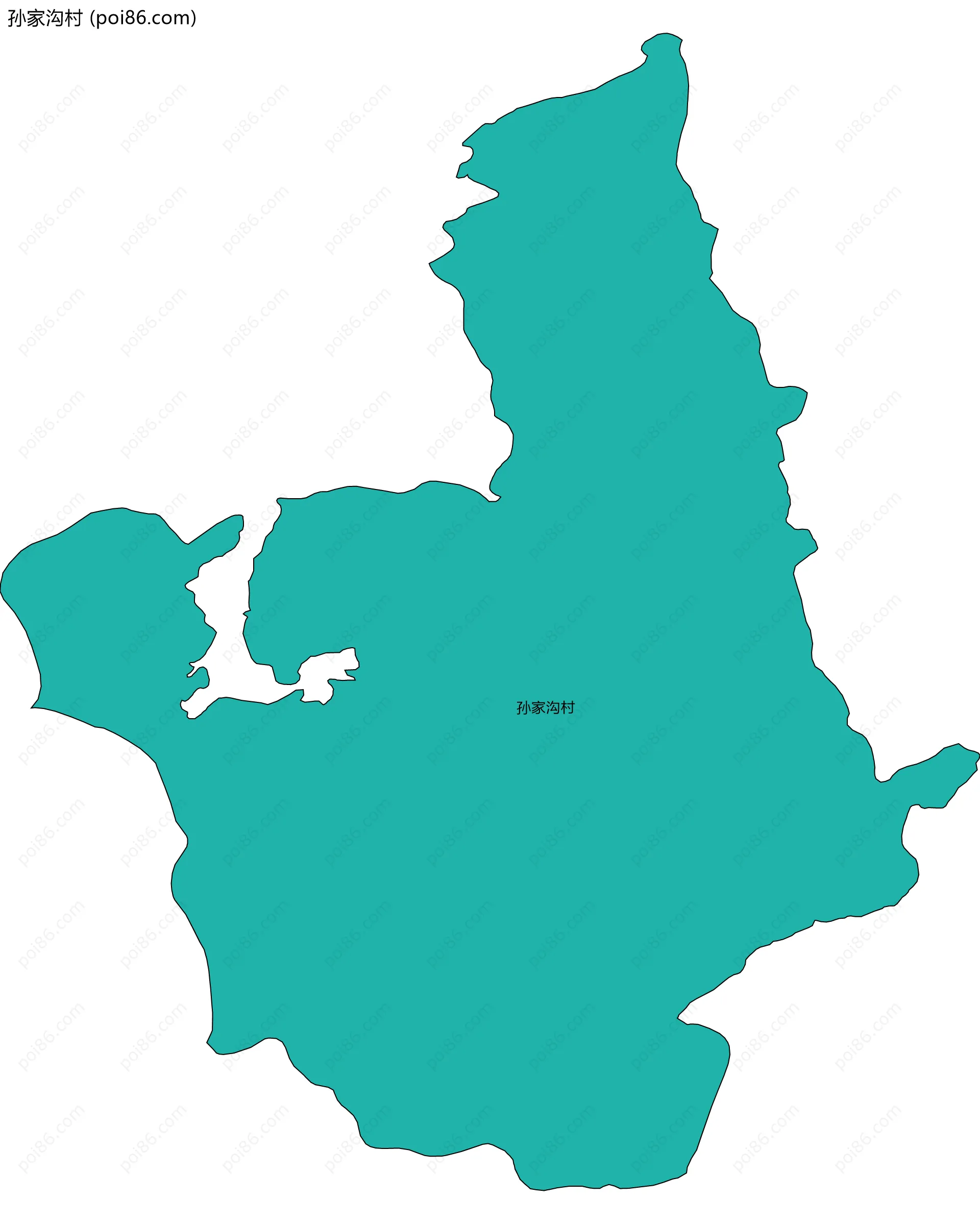 孙家沟村边界地图