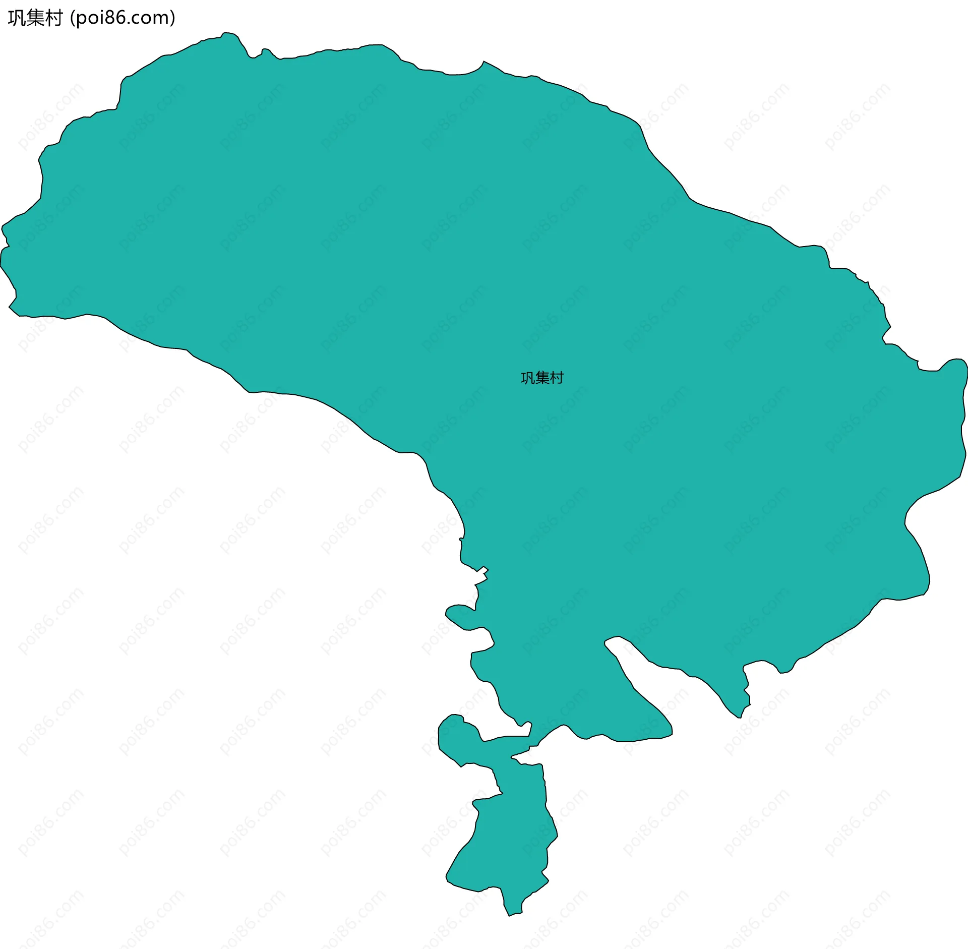 巩集村边界地图