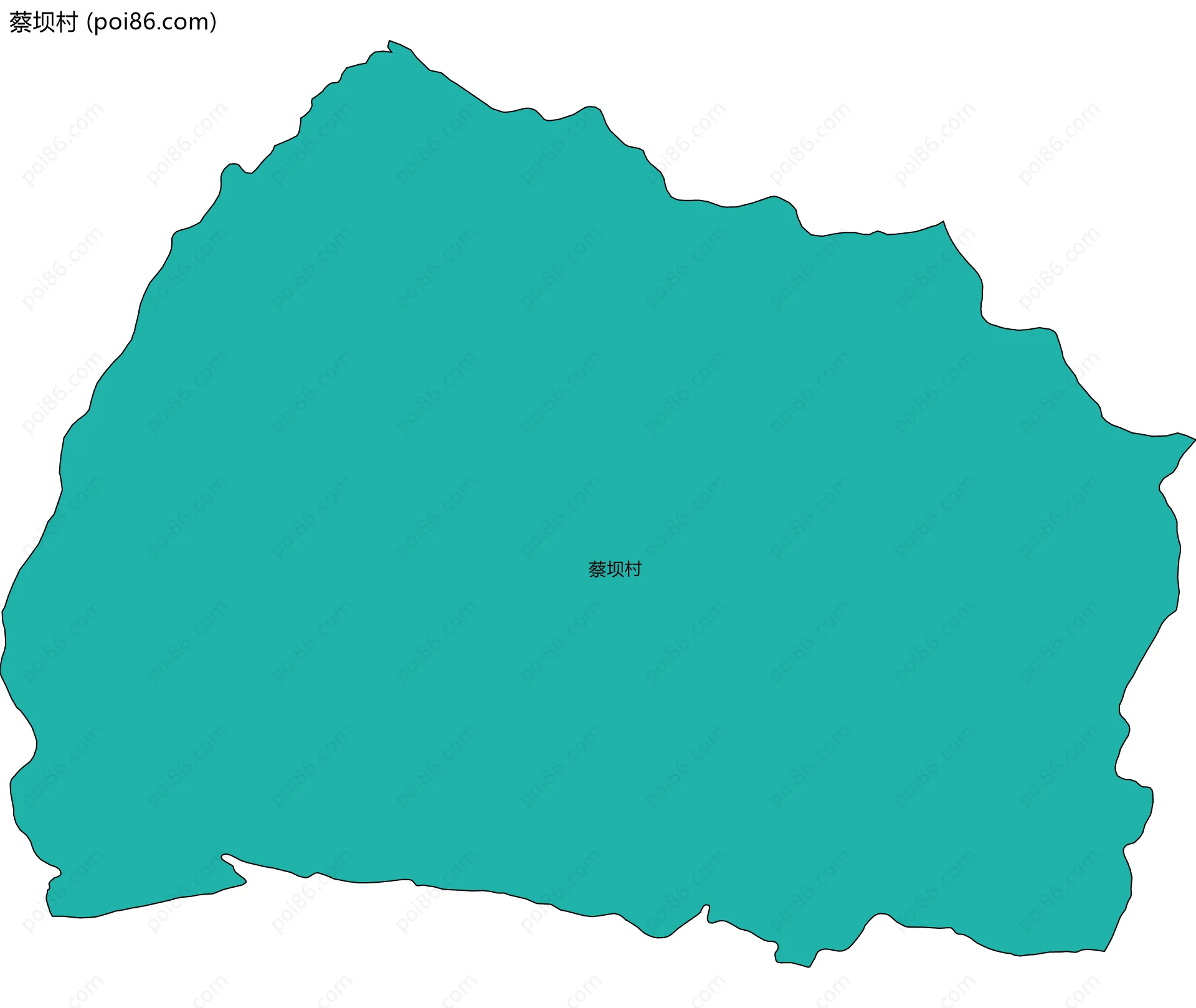 蔡坝村边界地图