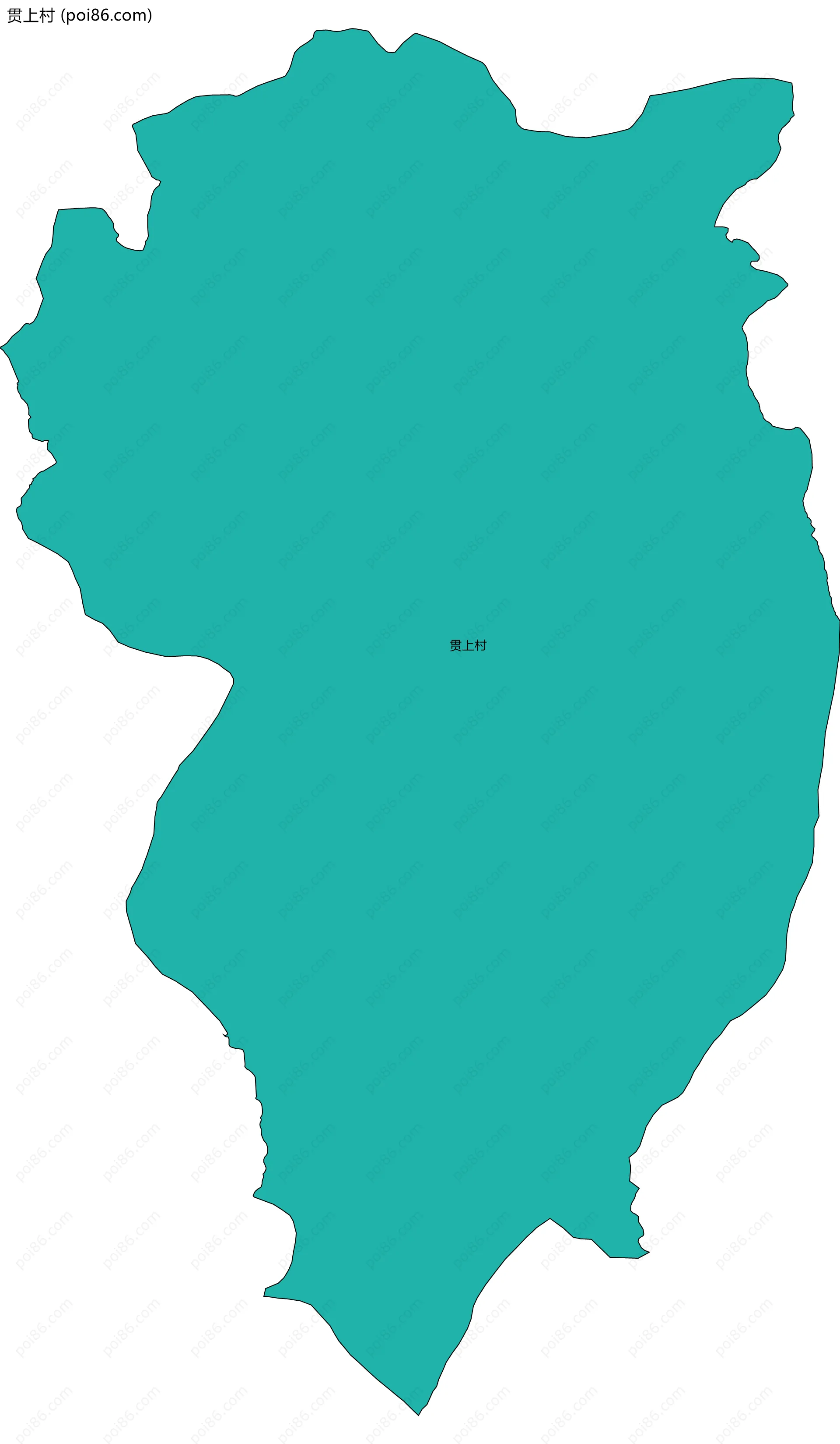 贯上村边界地图