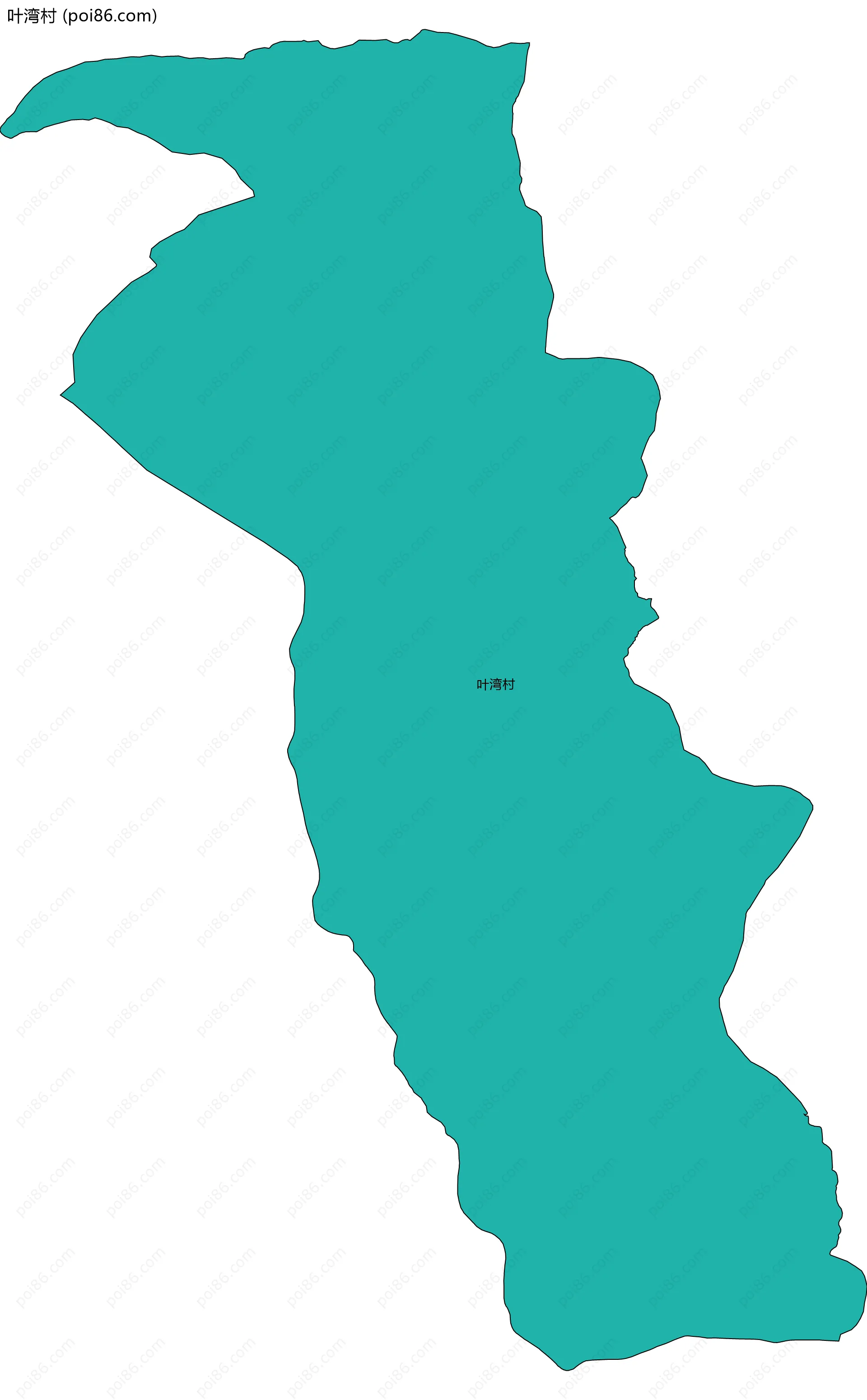 叶湾村边界地图