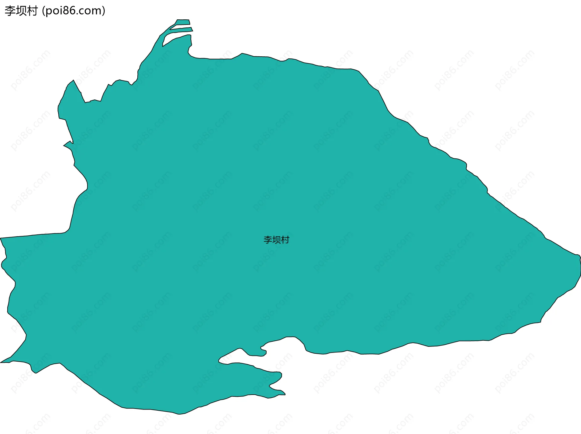 李坝村边界地图