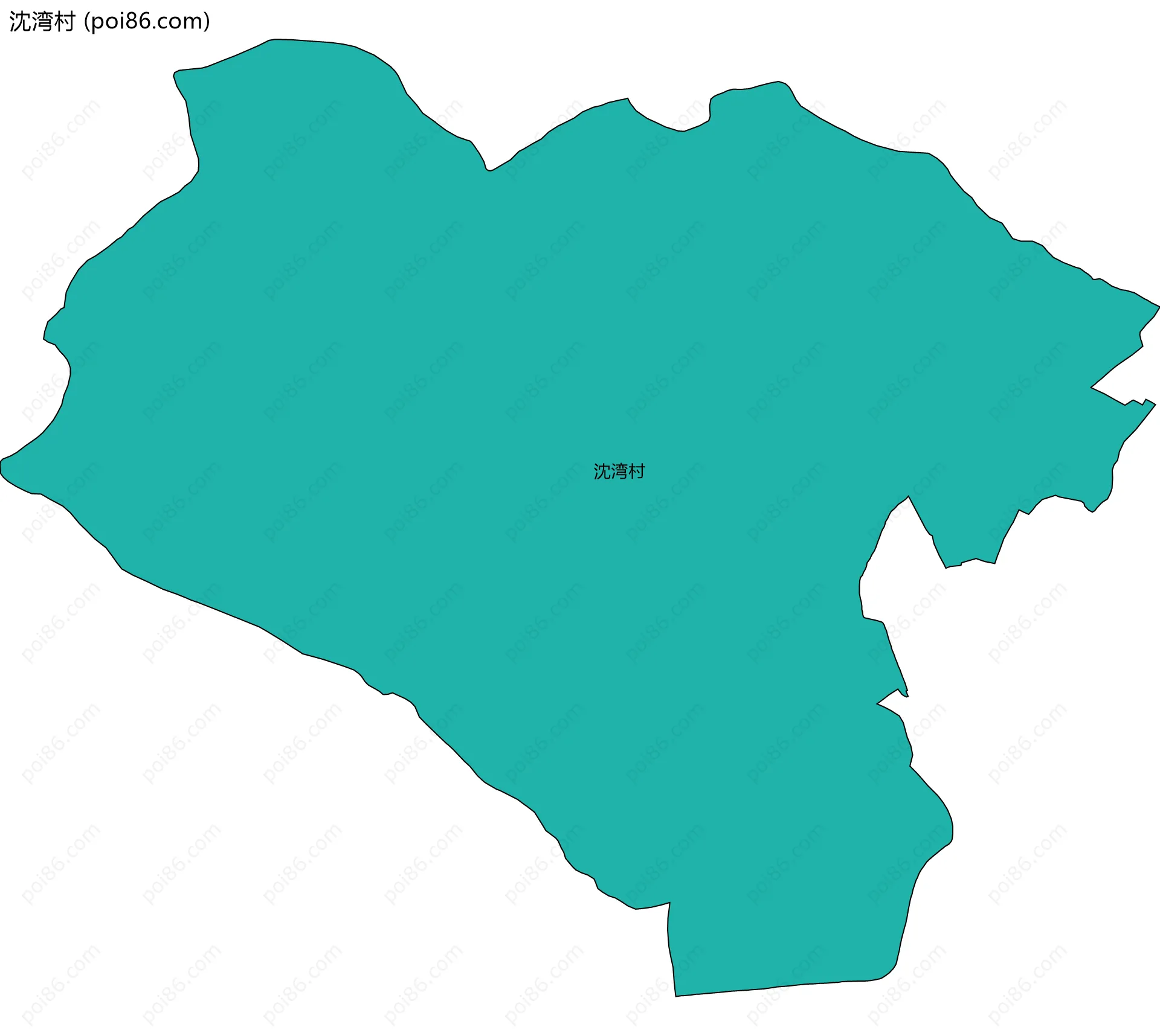 沈湾村边界地图