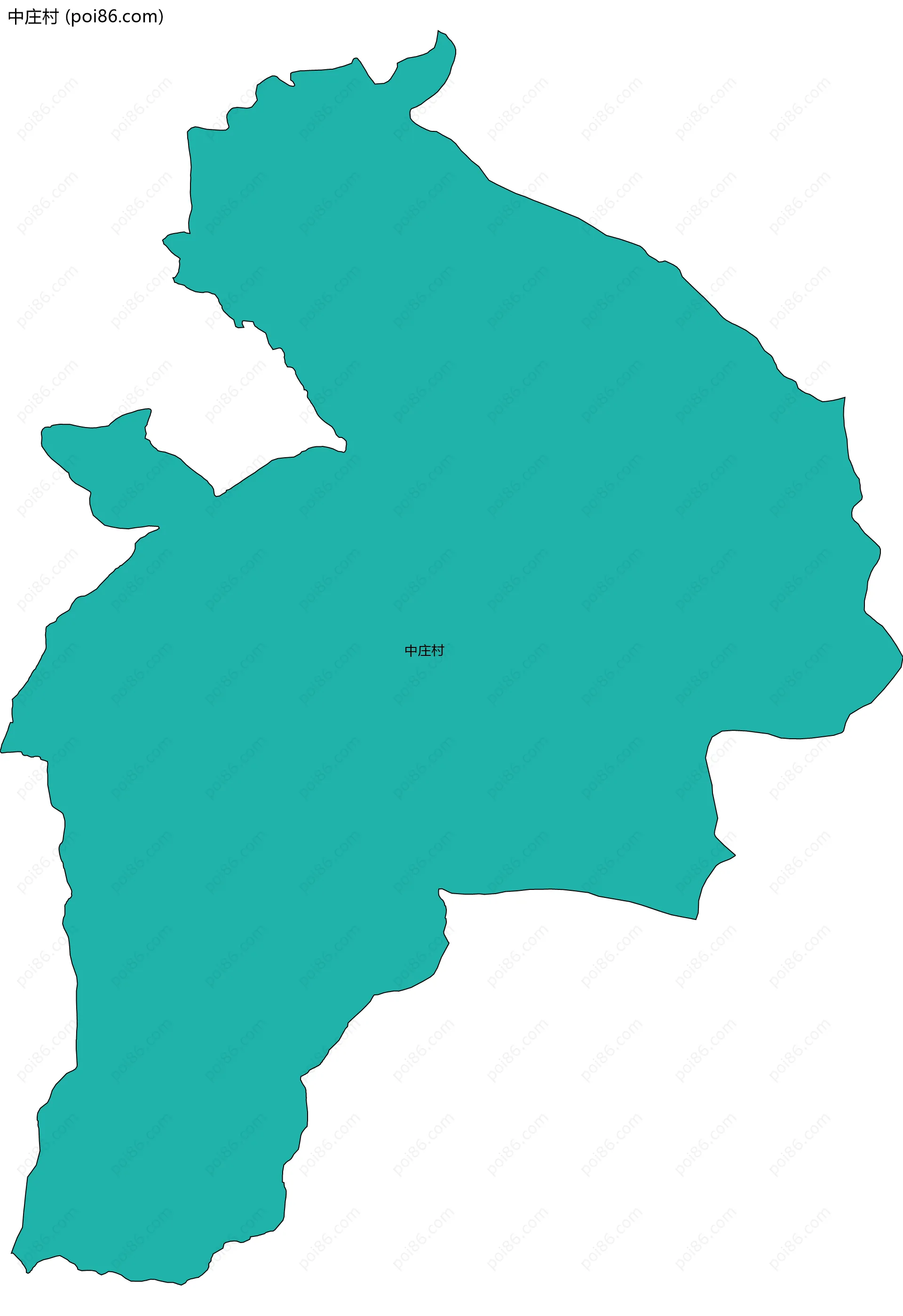 中庄村边界地图