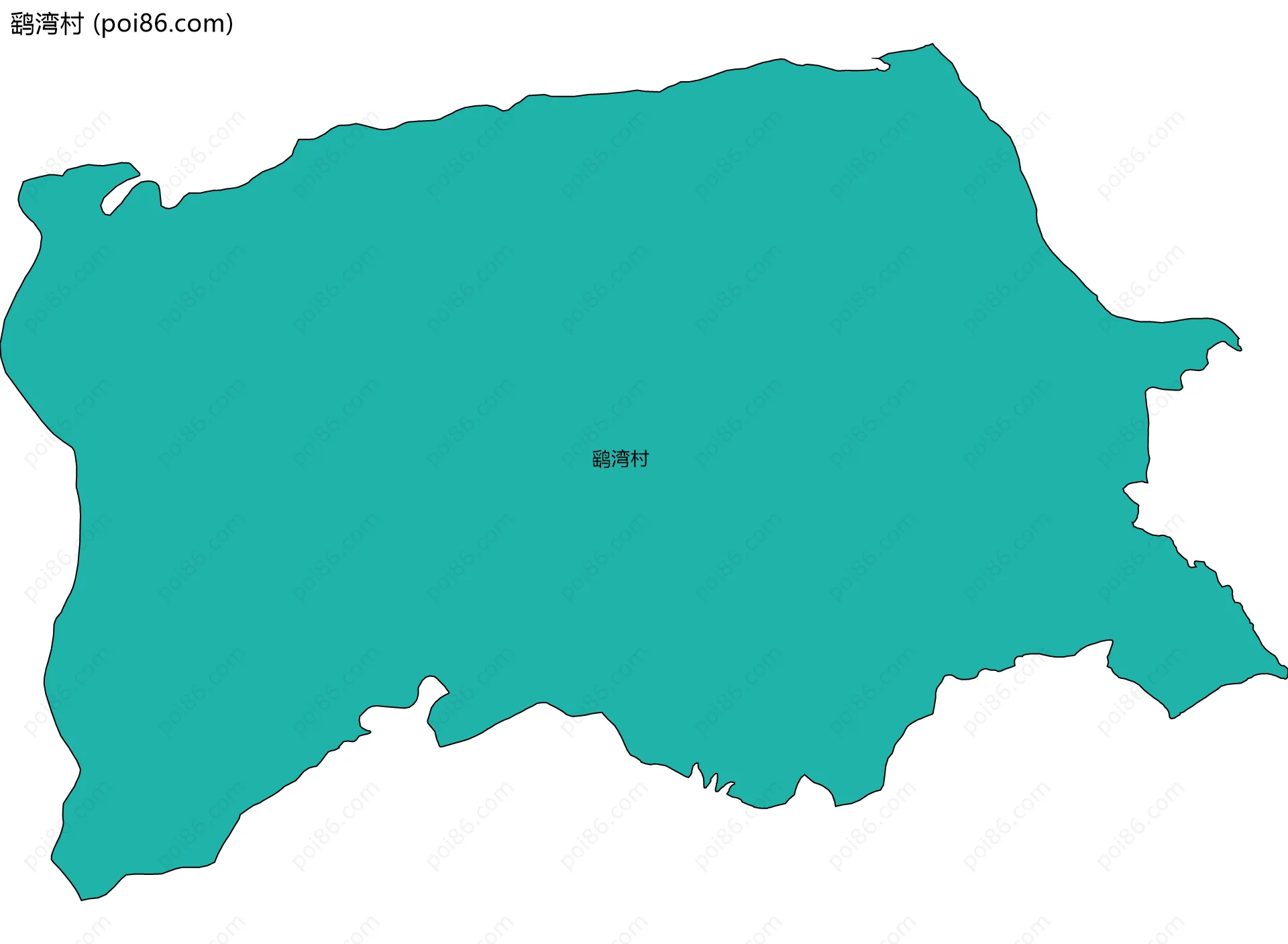 鹞湾村边界地图