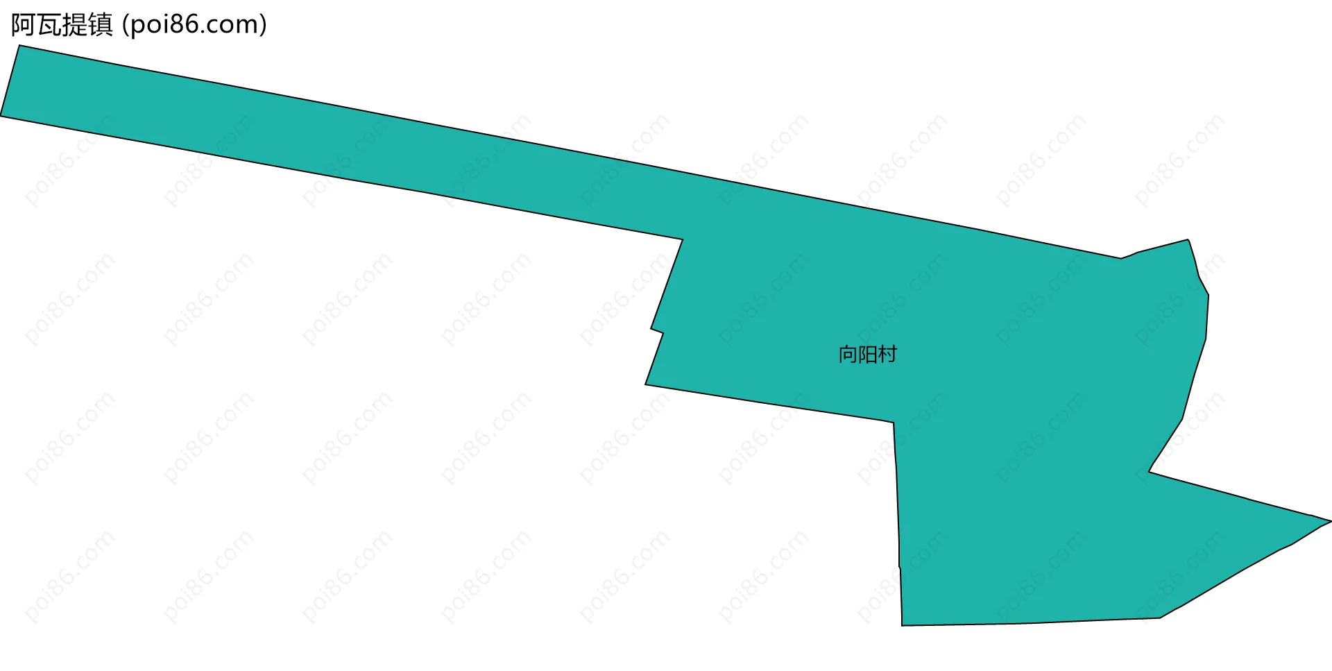 阿瓦提镇边界地图(五级行政区划)