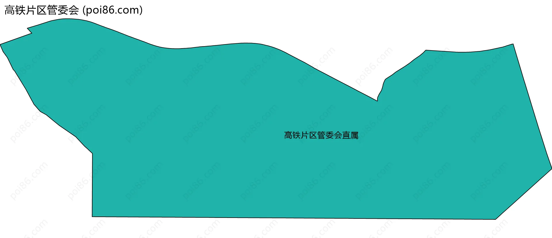 高铁片区管委会边界地图(五级行政区划)