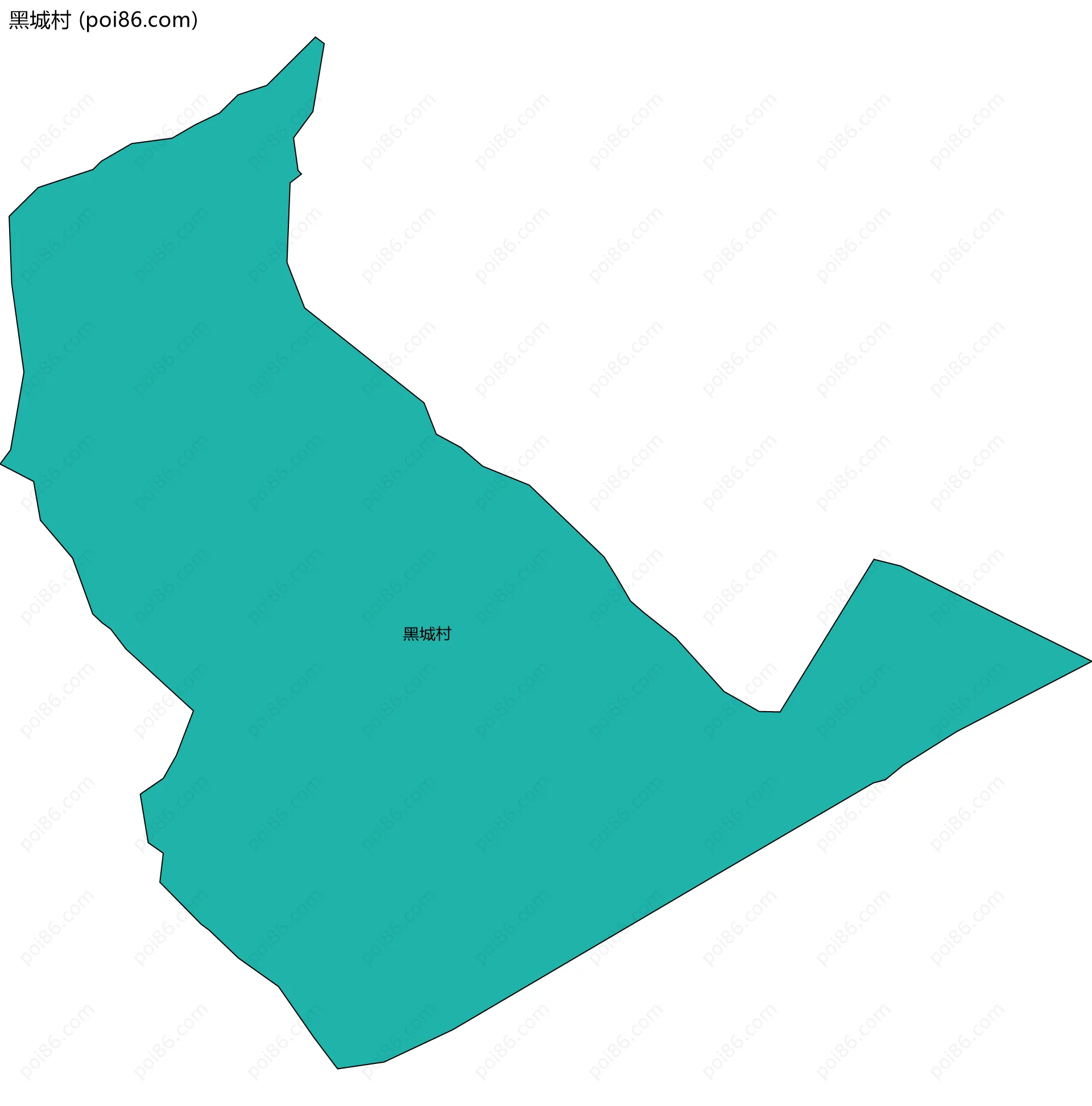 黑城村边界地图