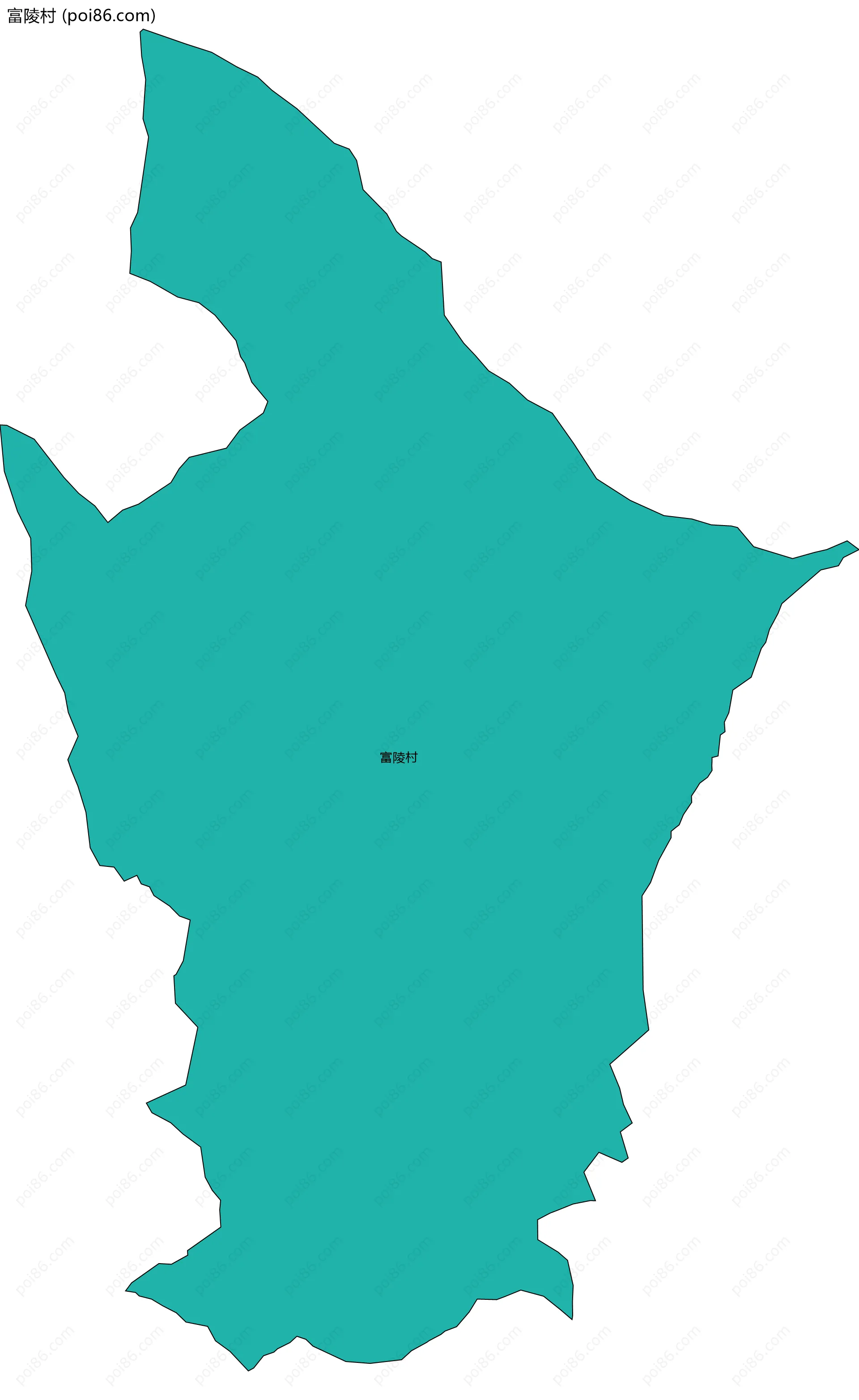 富陵村边界地图