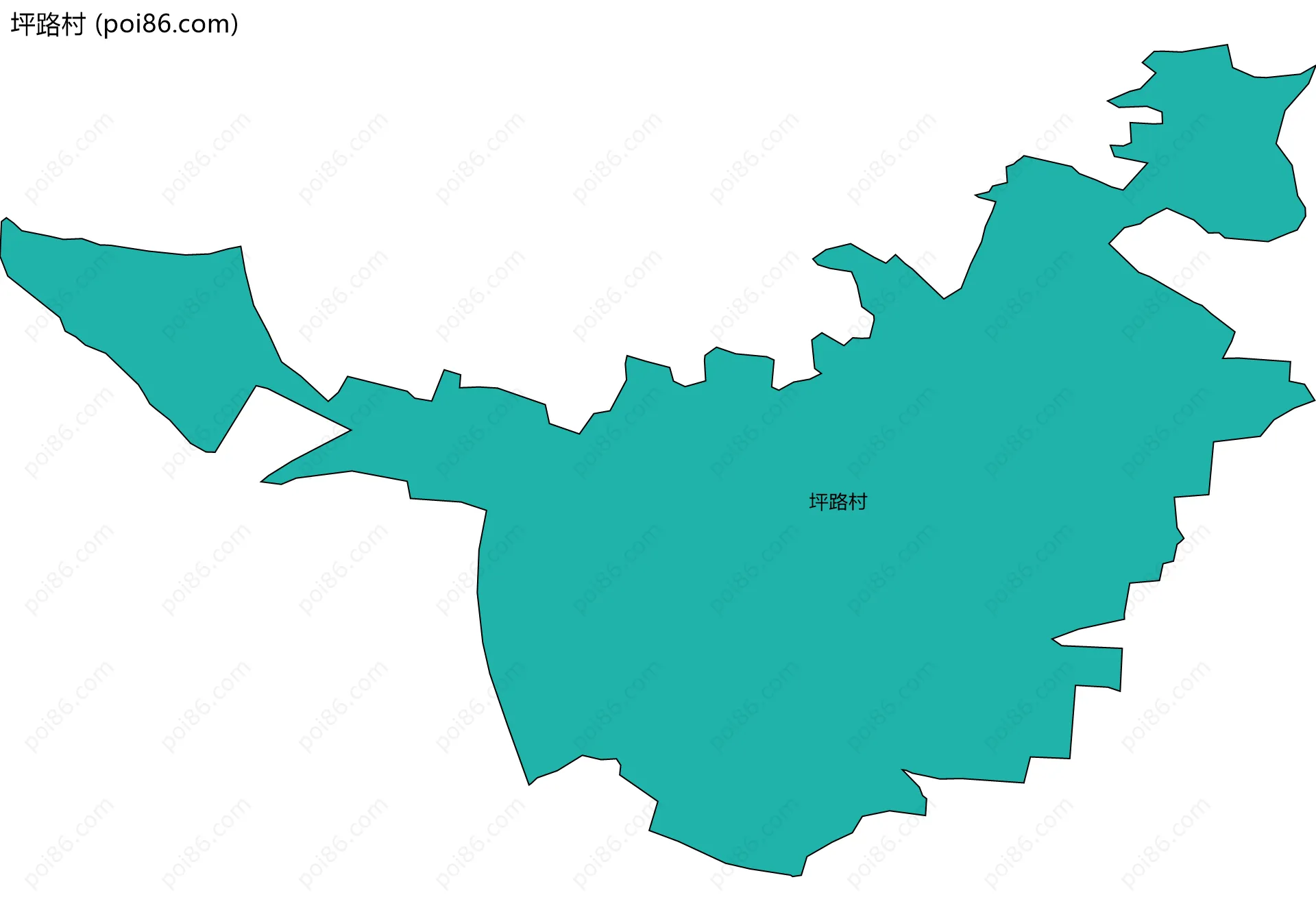 坪路村边界地图