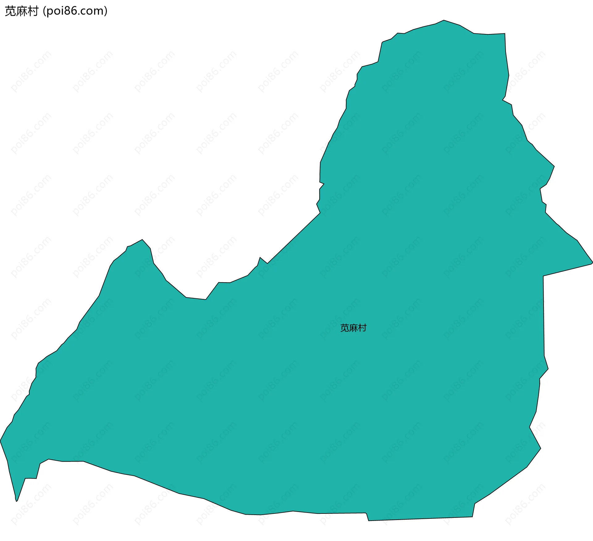 苋麻村边界地图