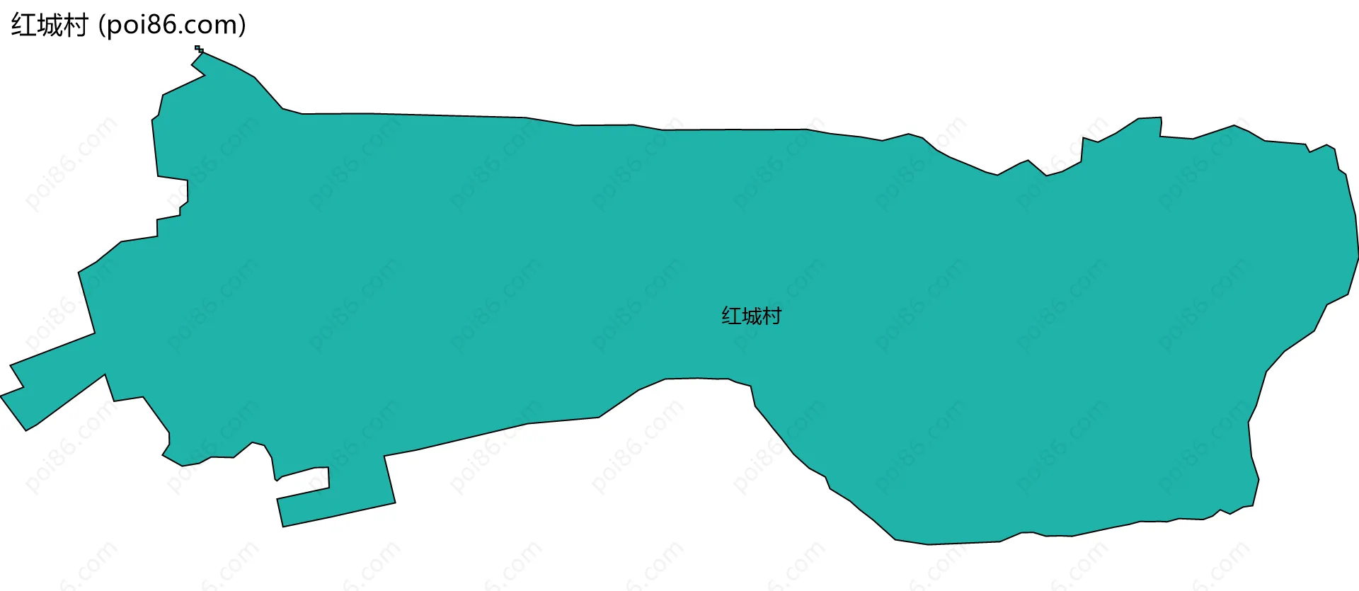 红城村边界地图