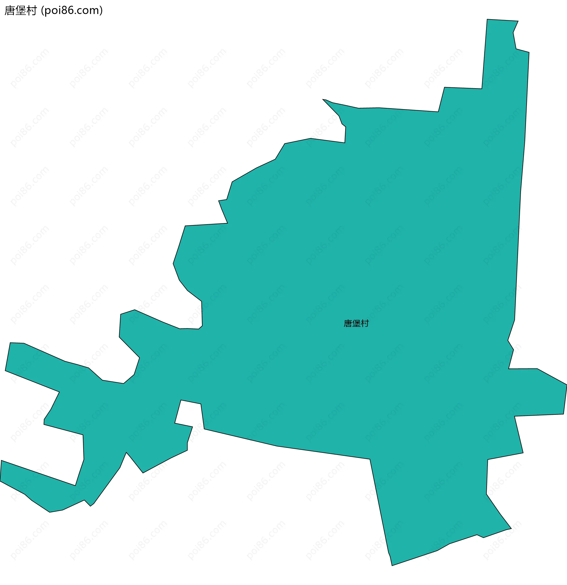 唐堡村边界地图