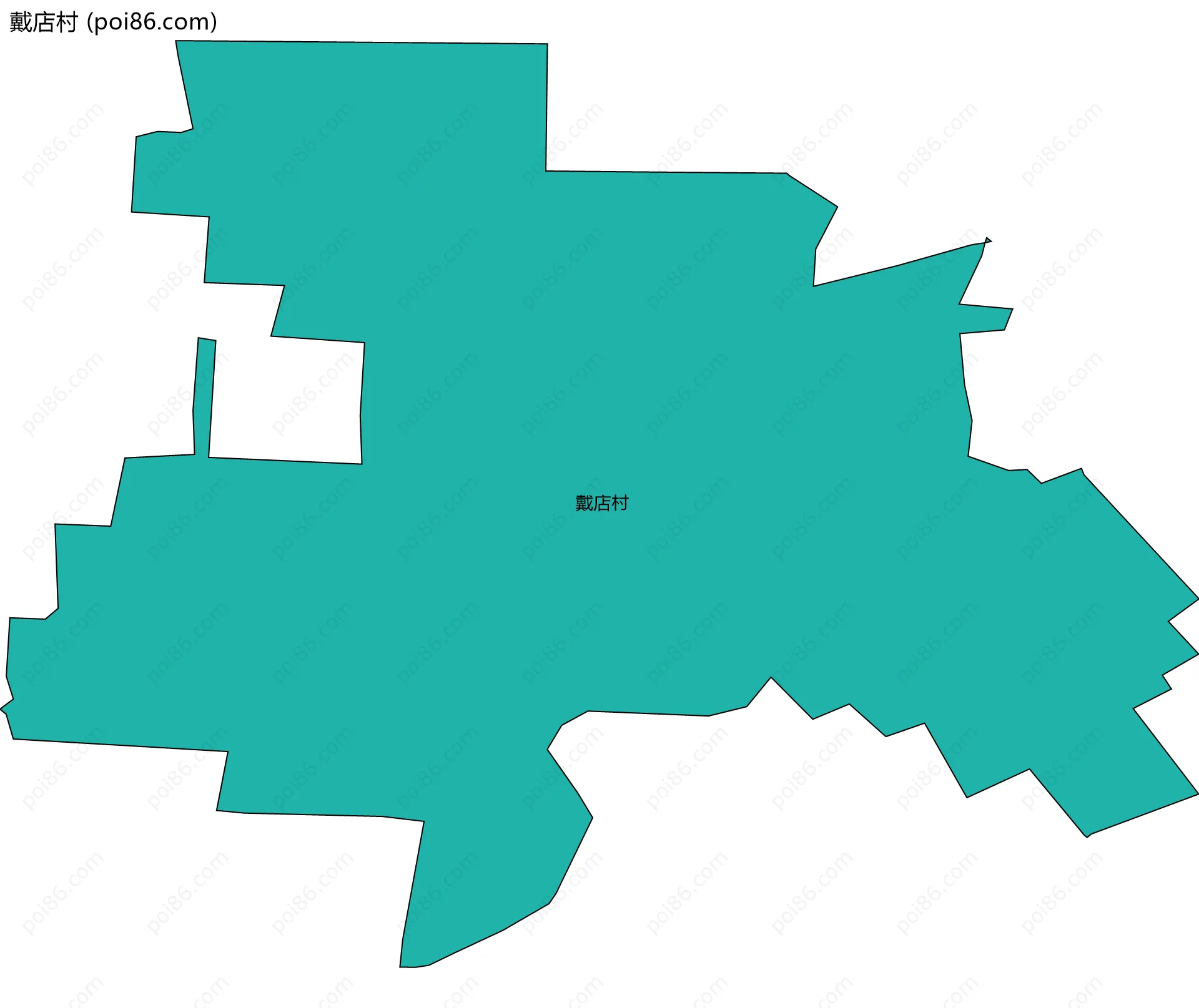 戴店村边界地图