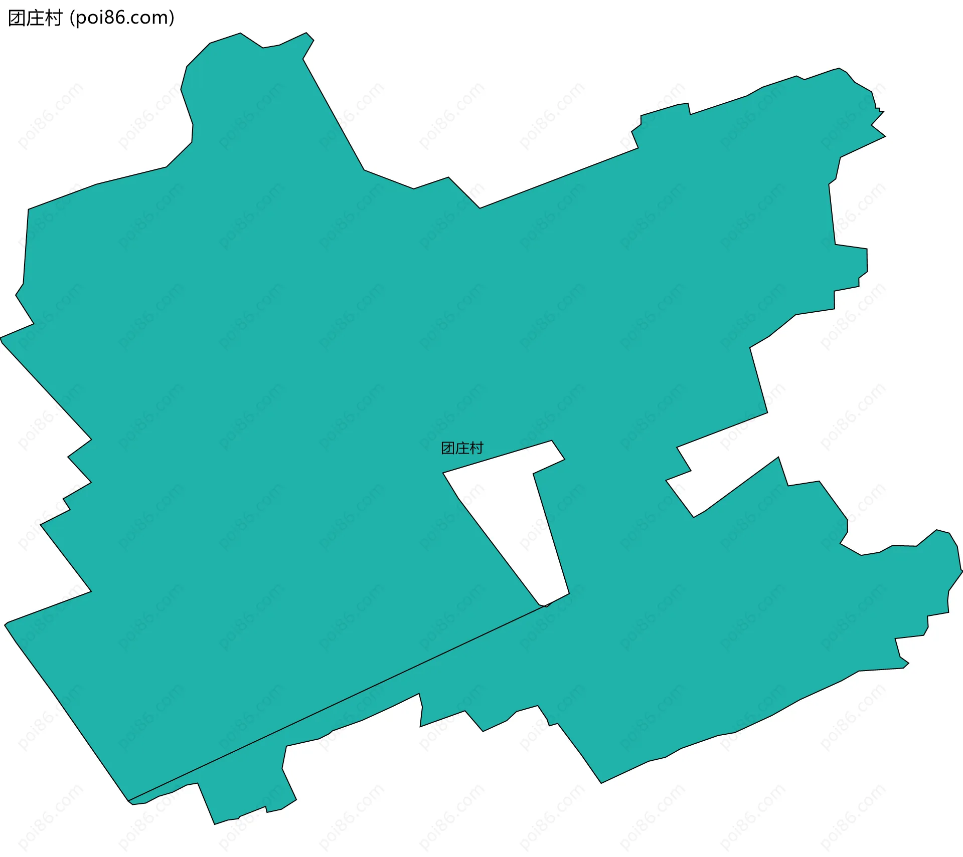 团庄村边界地图