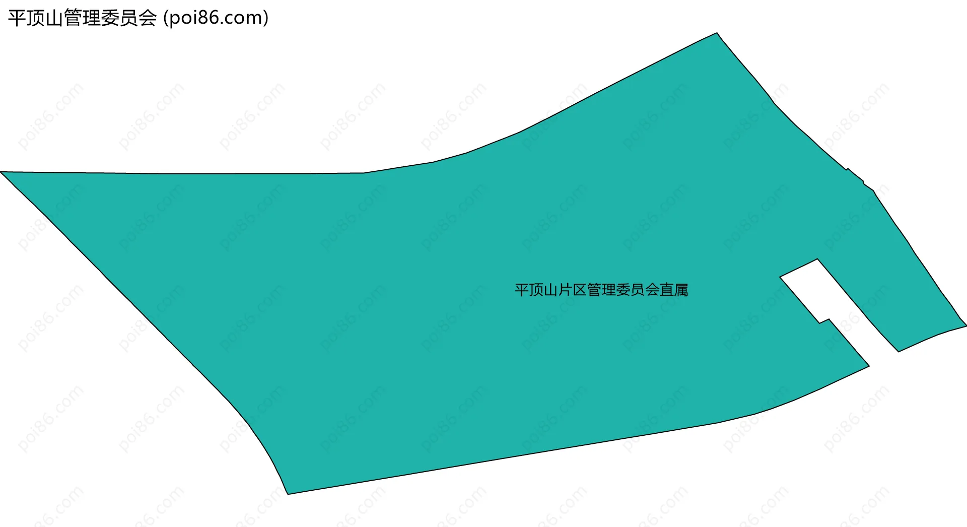 平顶山管理委员会边界地图(五级行政区划)