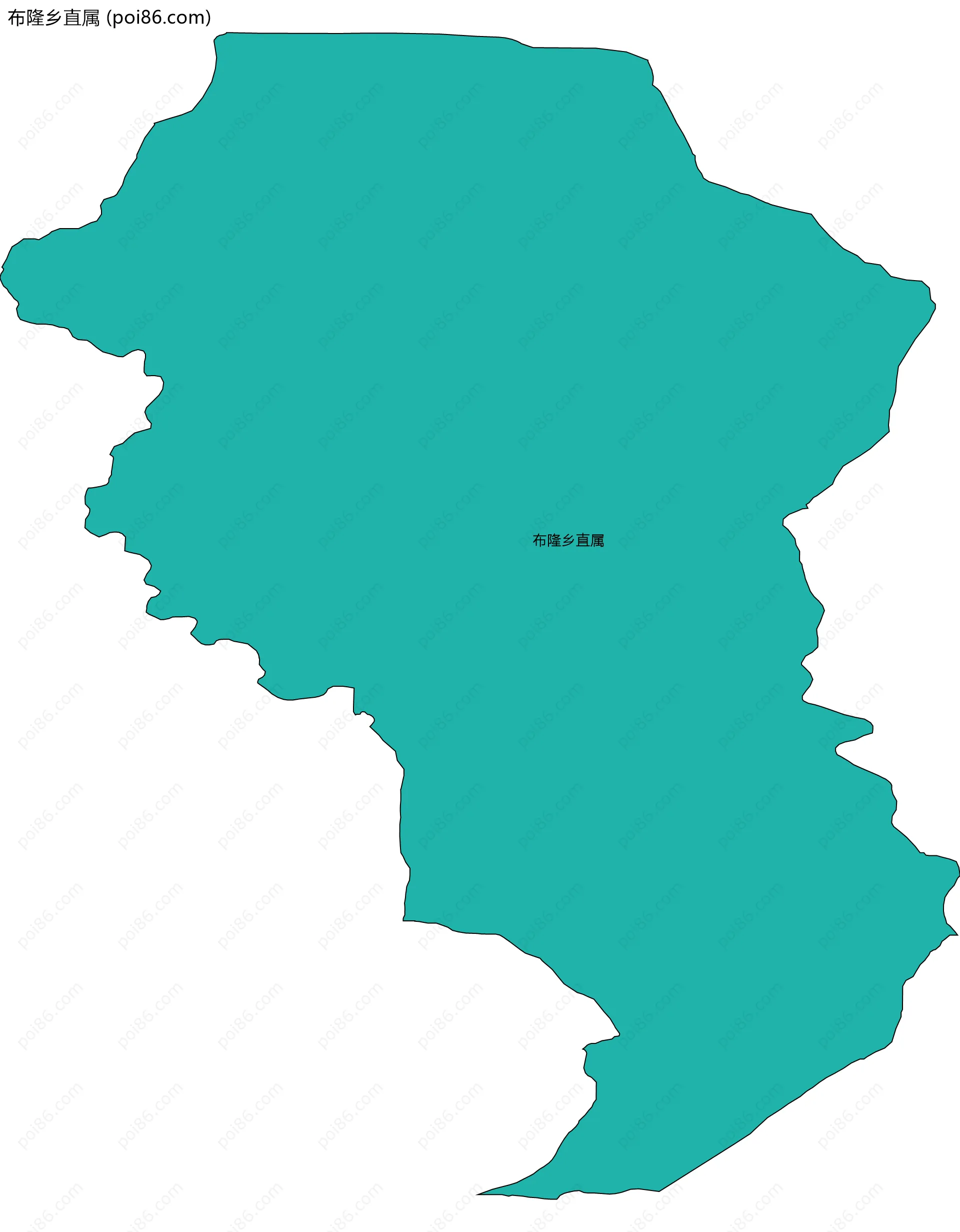 布隆乡直属边界地图