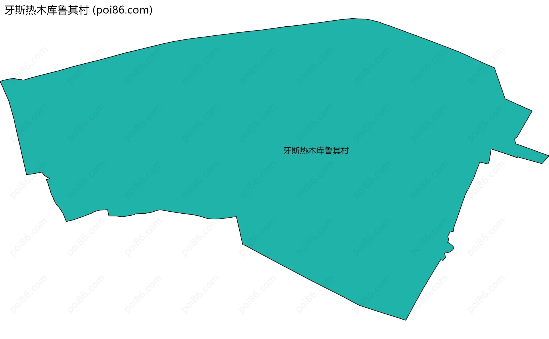 牙斯热木库鲁其村边界地图
