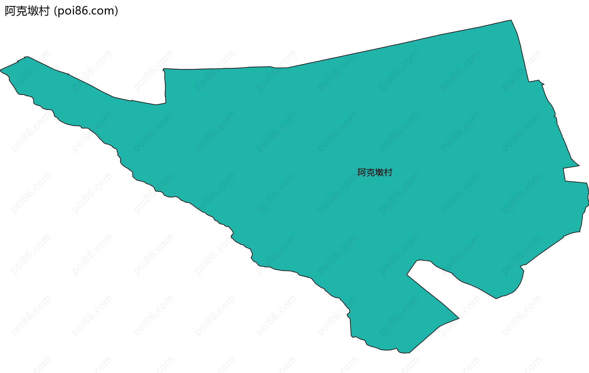 阿克墩村边界地图