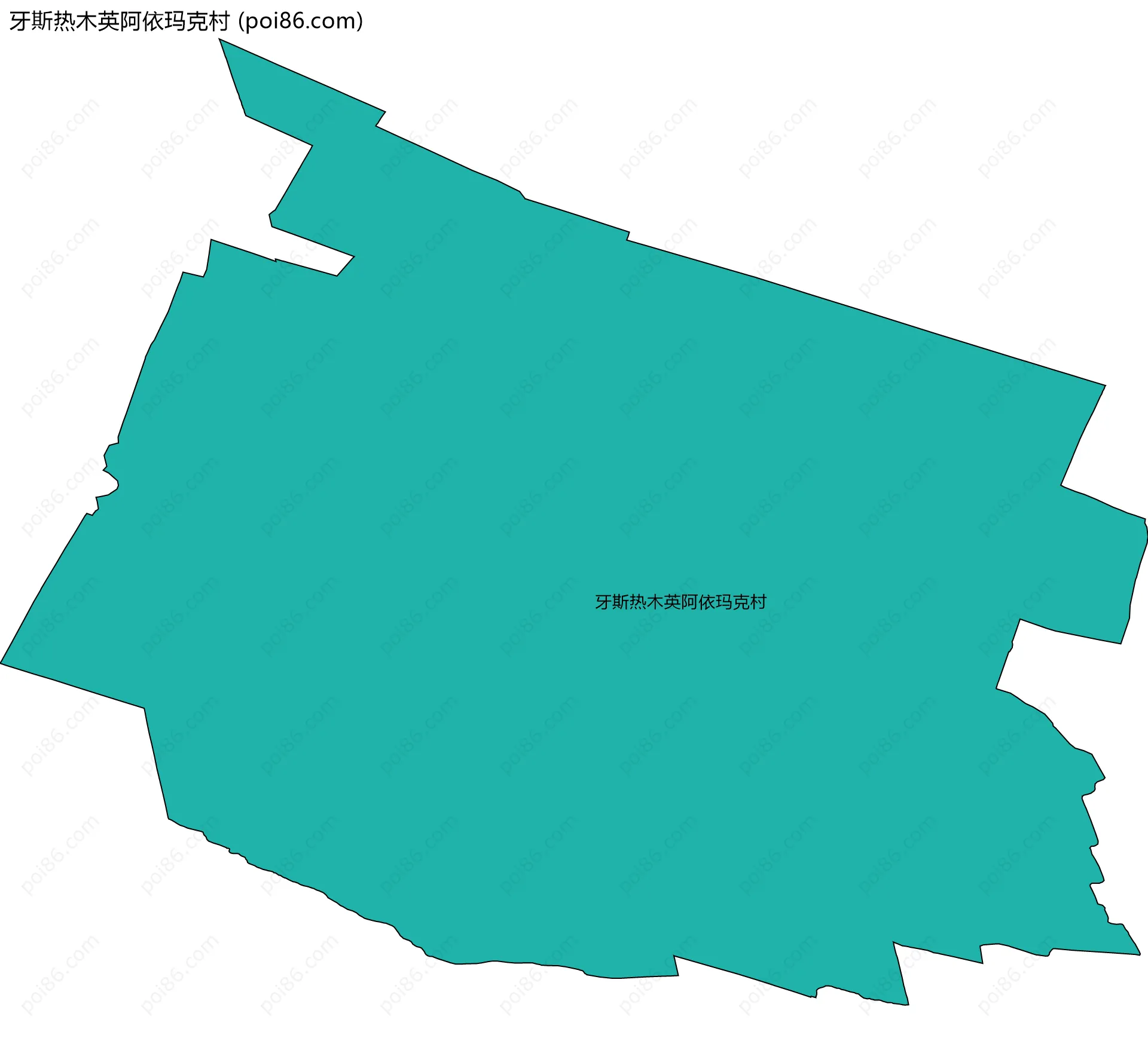 牙斯热木英阿依玛克村边界地图