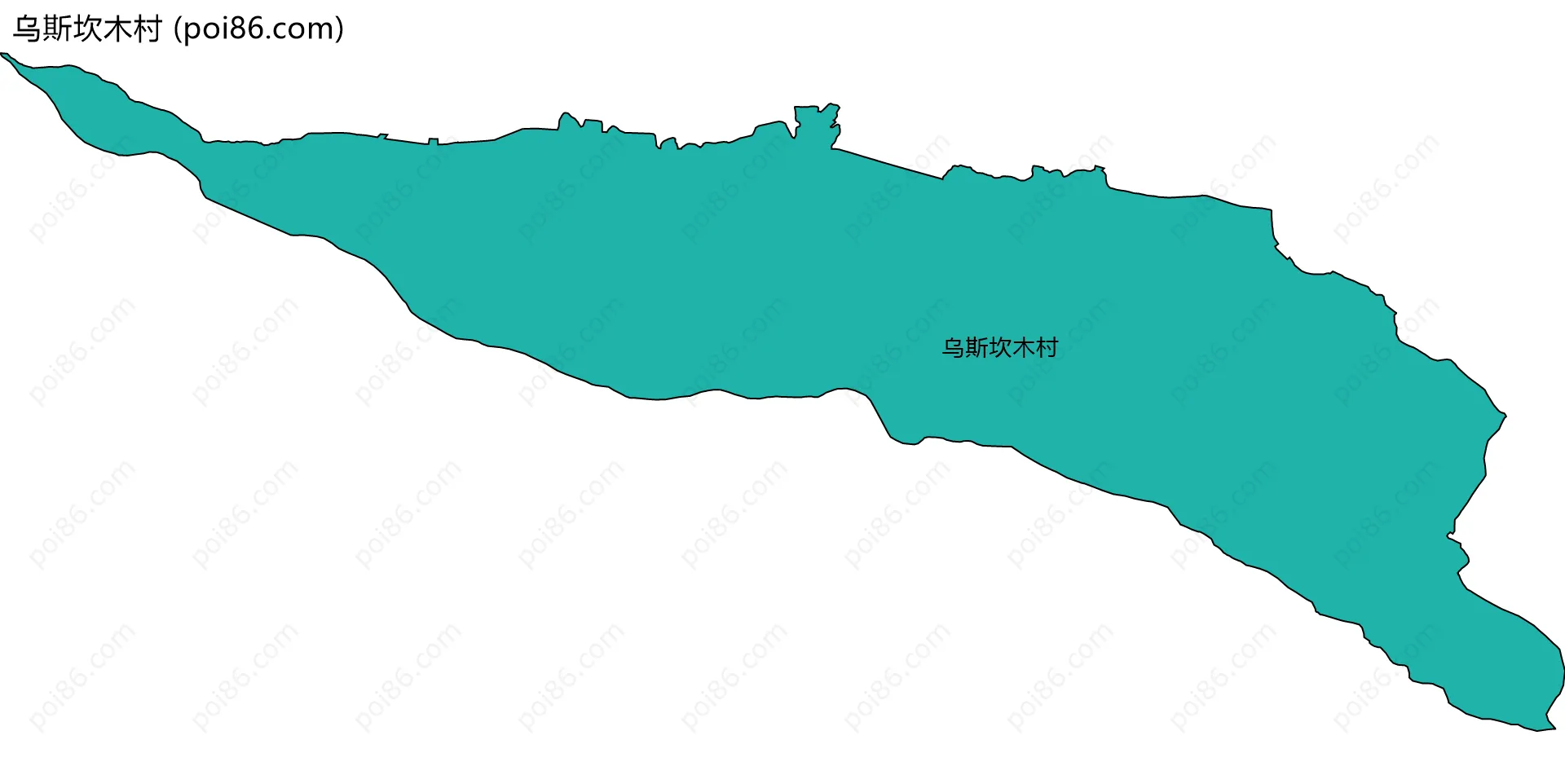 乌斯坎木村边界地图