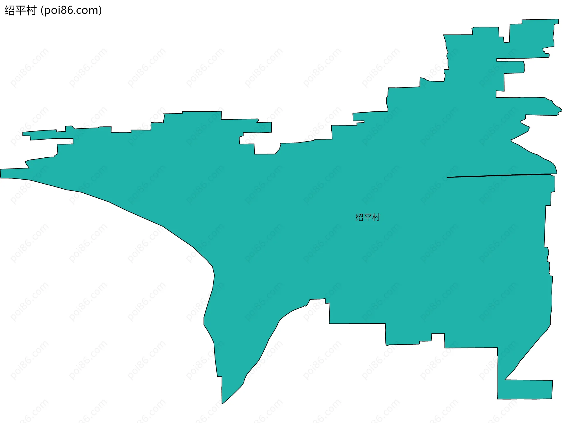 绍平村边界地图