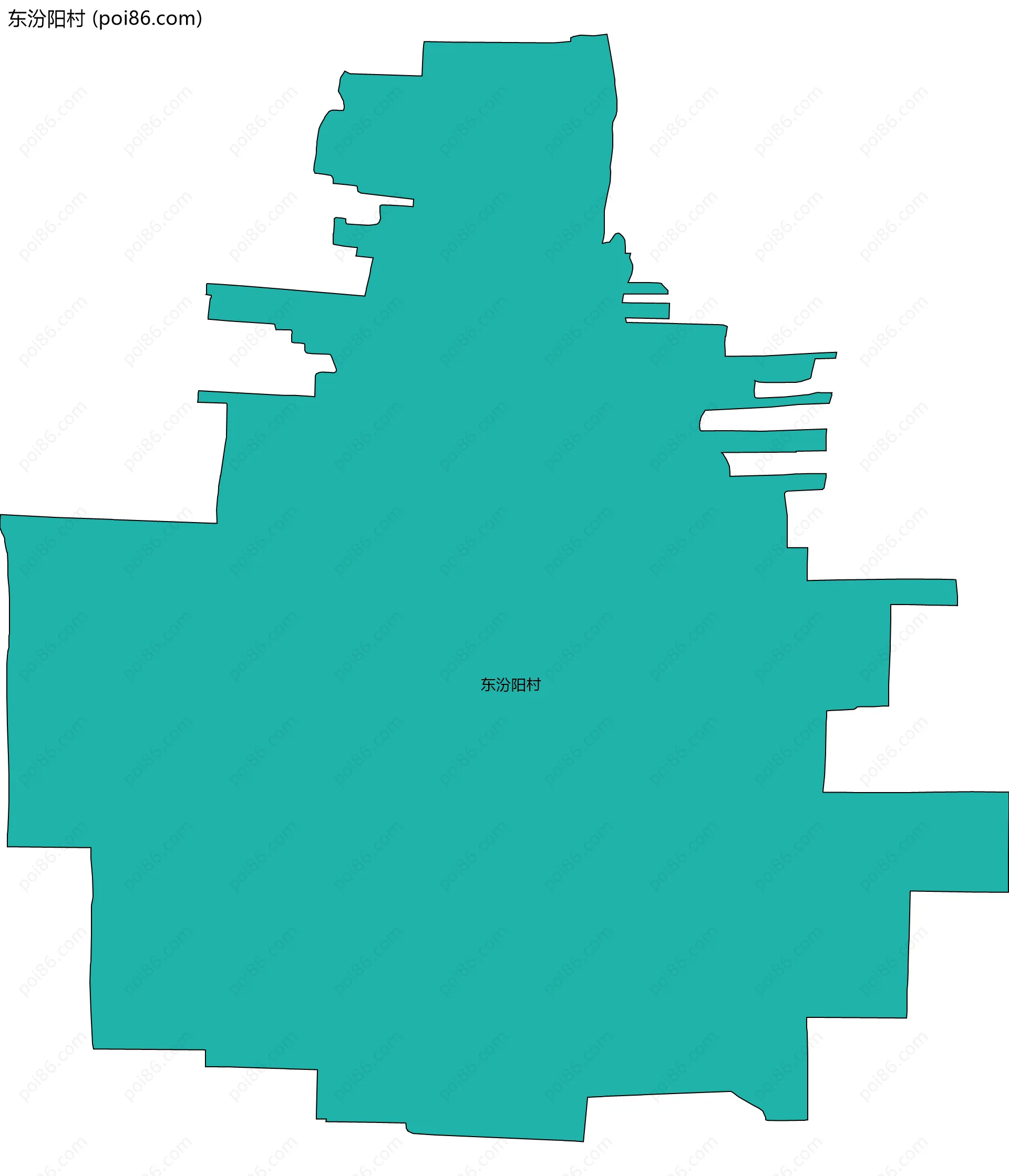 东汾阳村边界地图