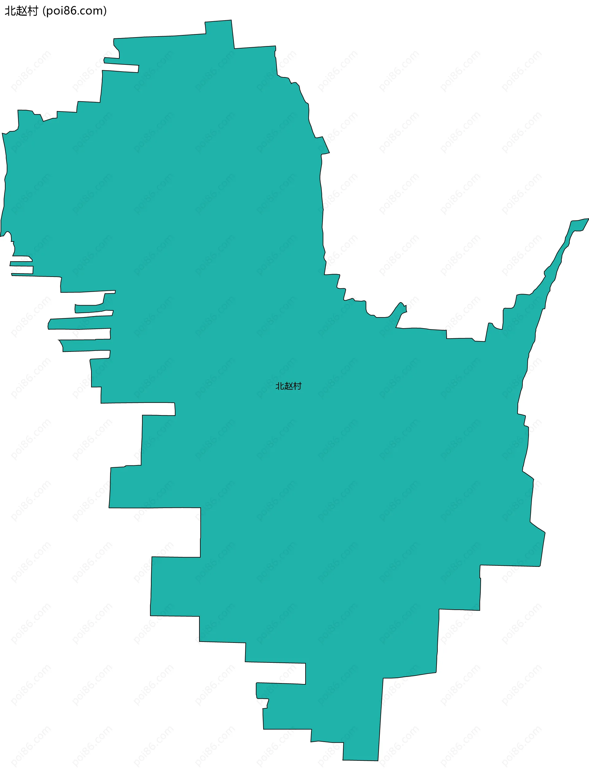 北赵村边界地图