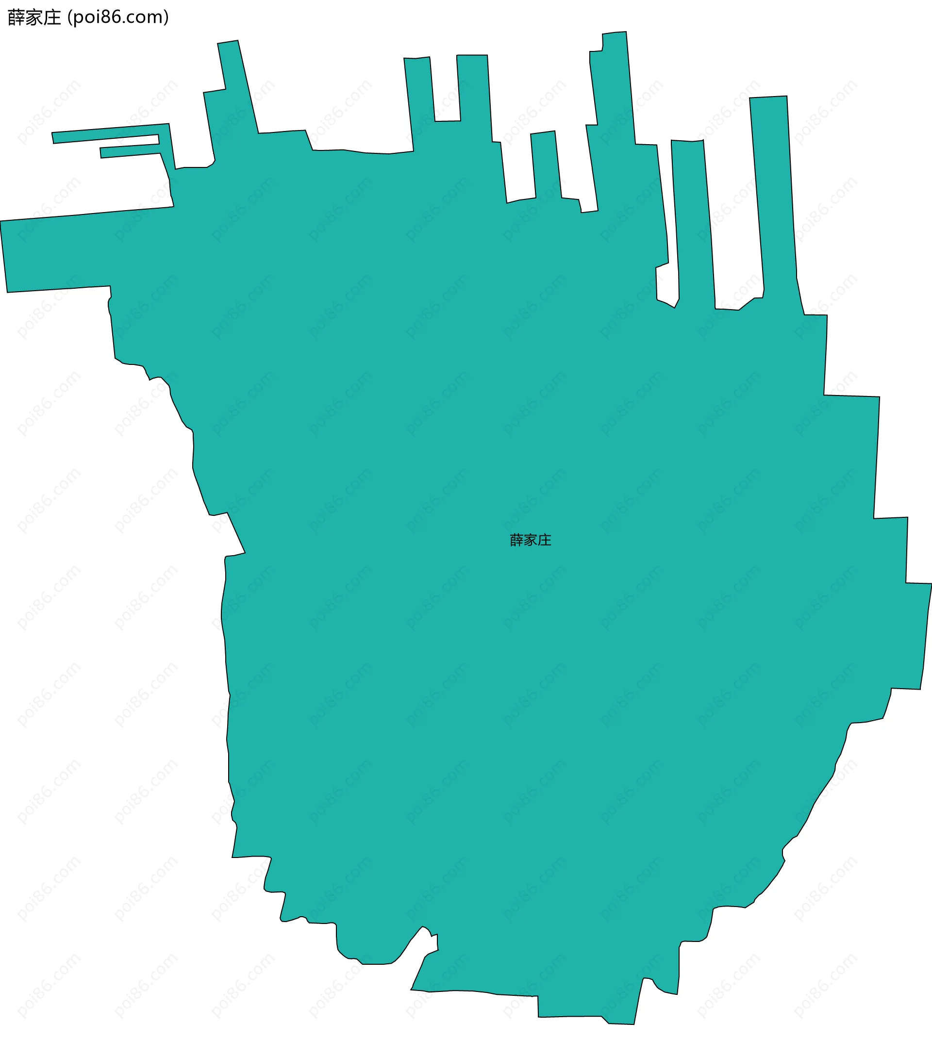 薛家庄边界地图