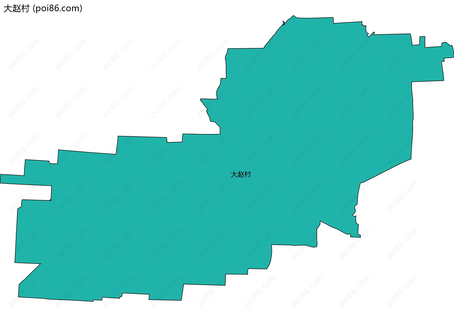 大赵村边界地图