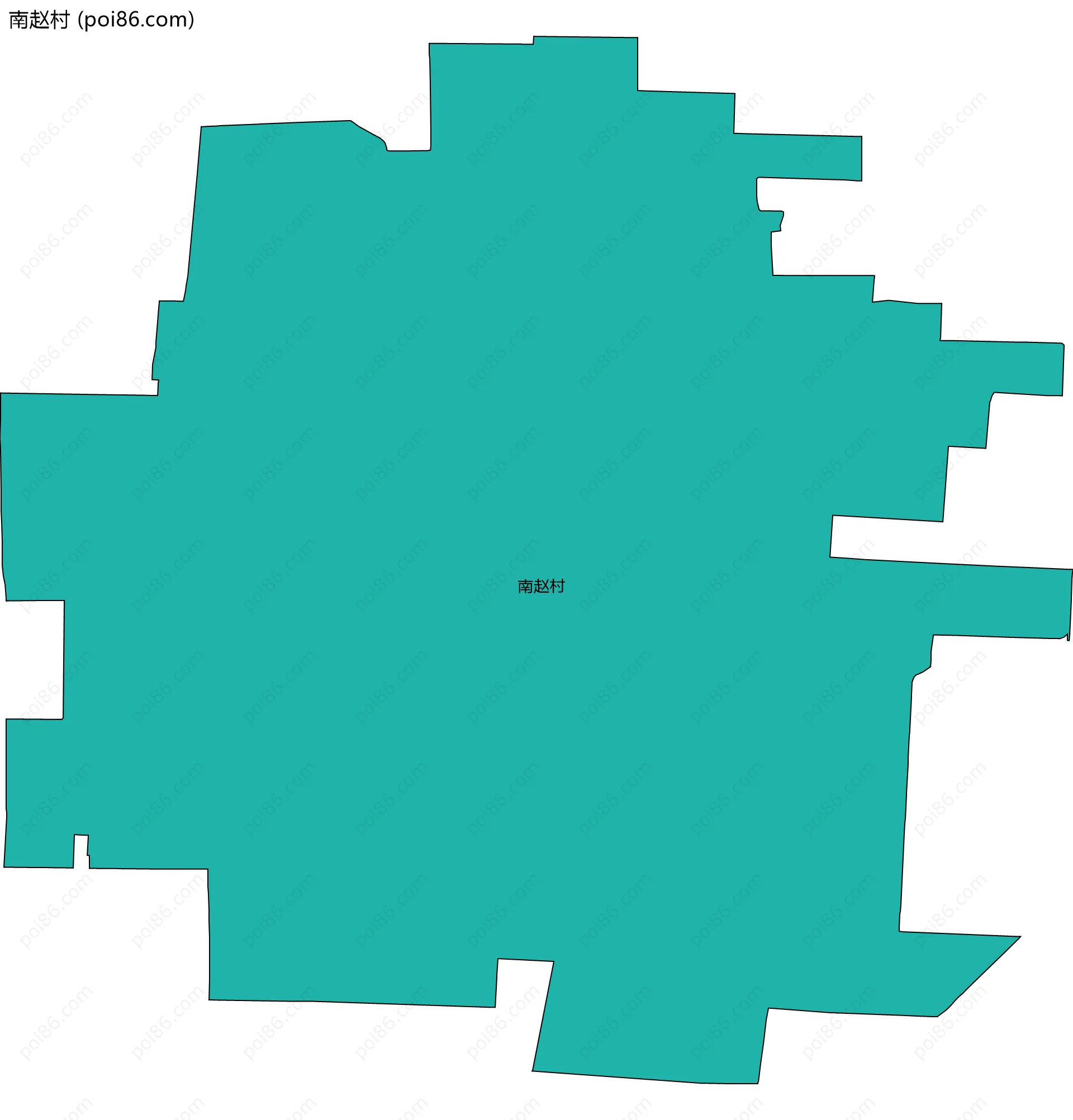 南赵村边界地图