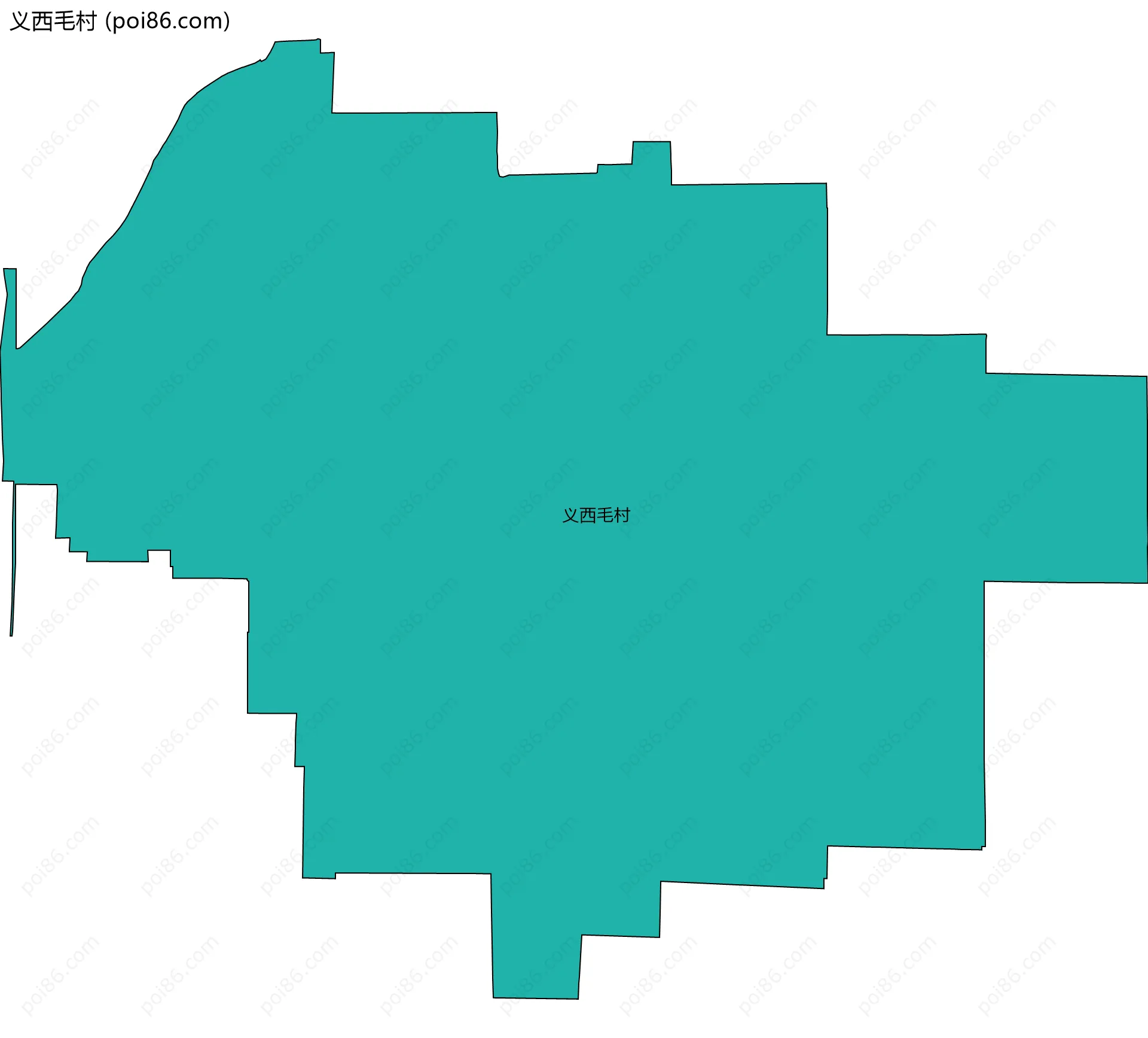 义西毛村边界地图