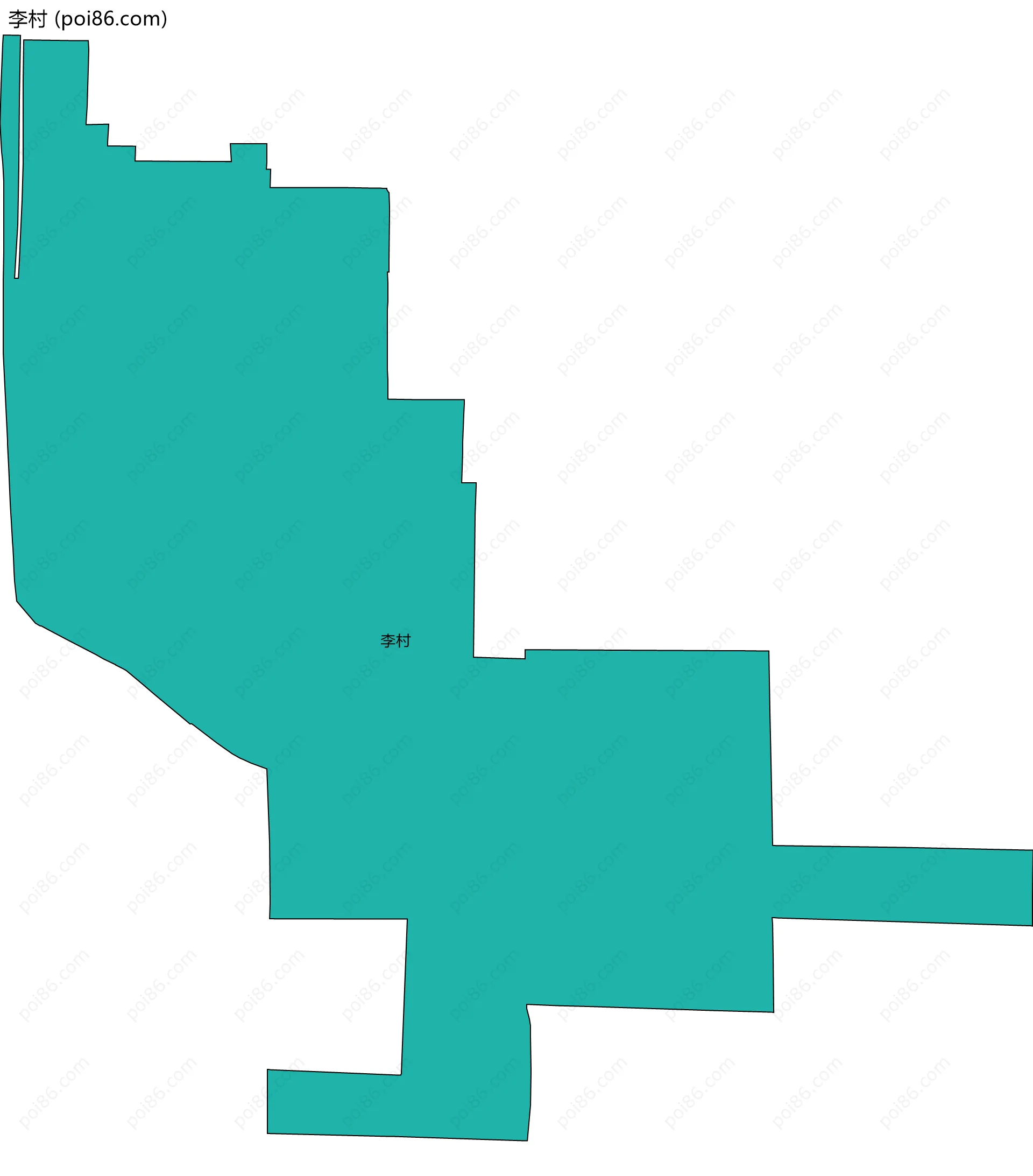 李村边界地图