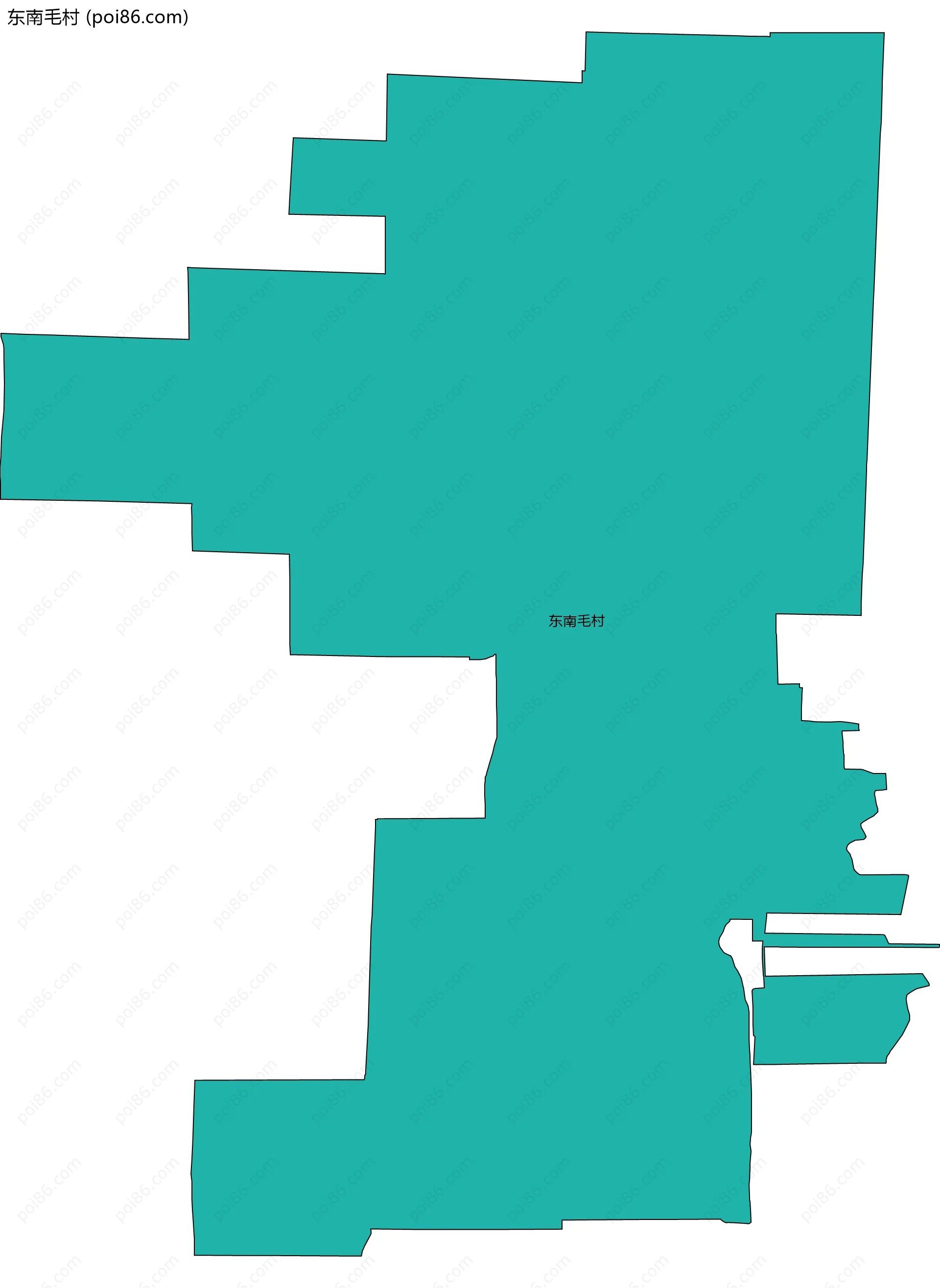东南毛村边界地图