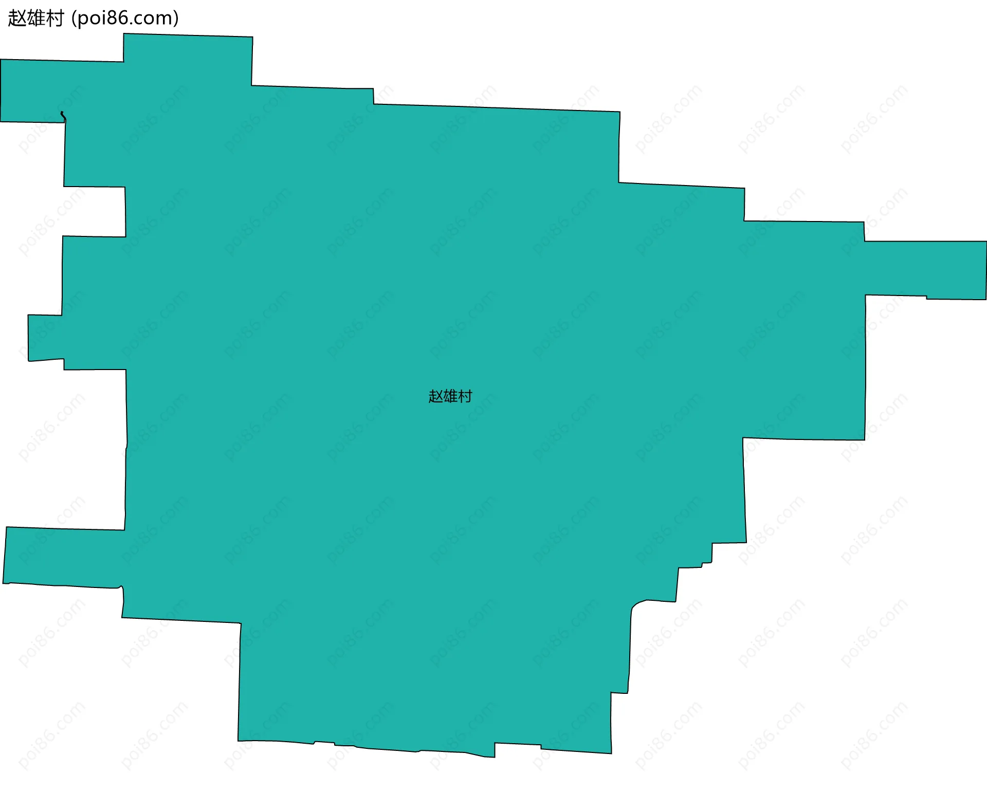 赵雄村边界地图