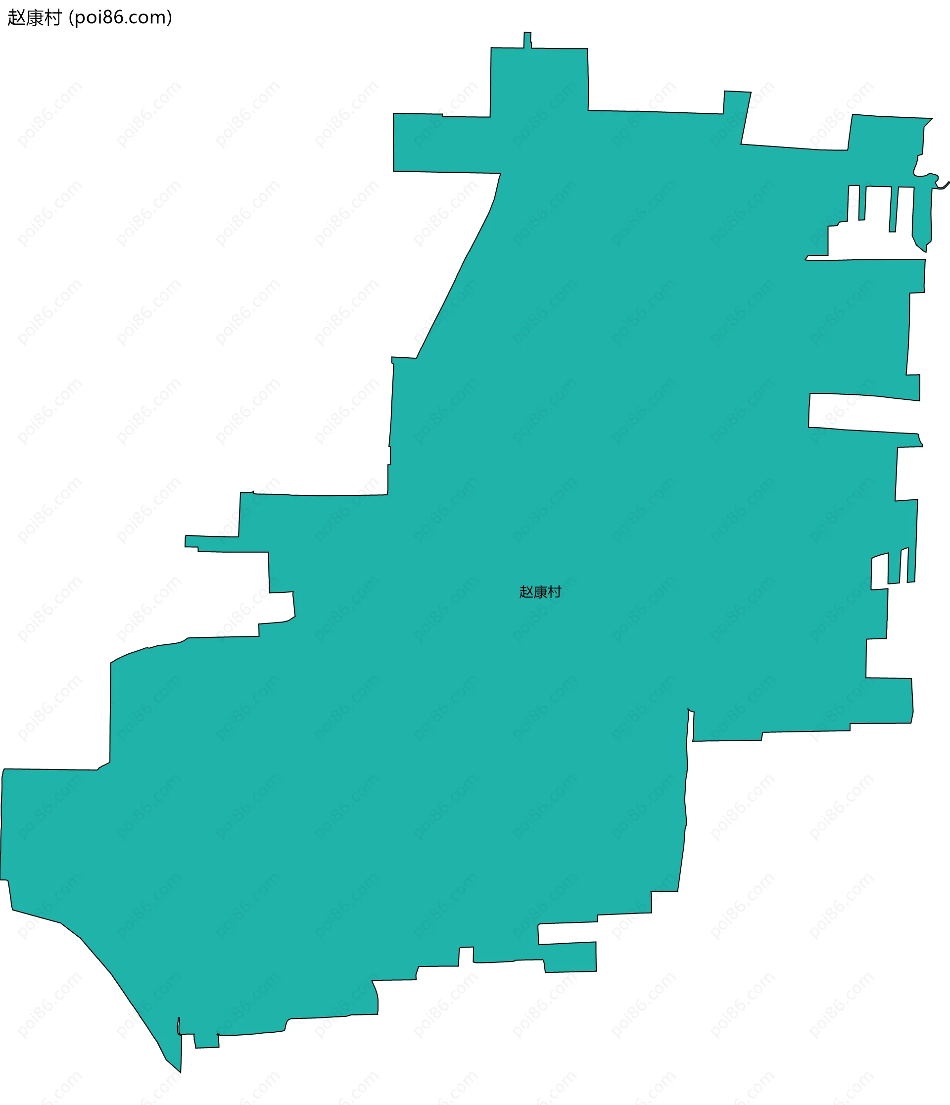 赵康村边界地图