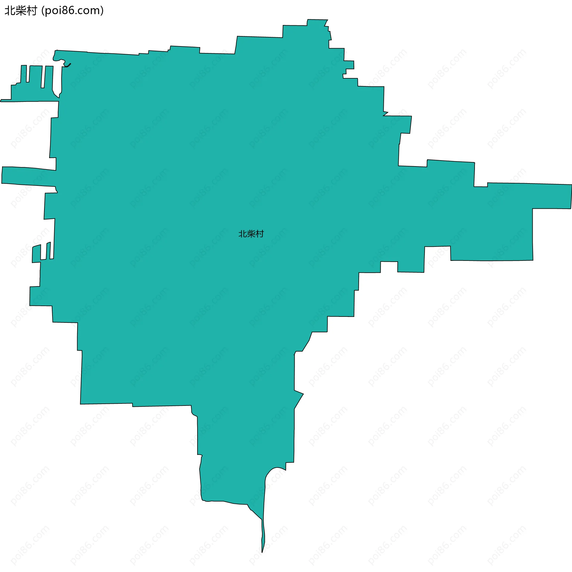 北柴村边界地图