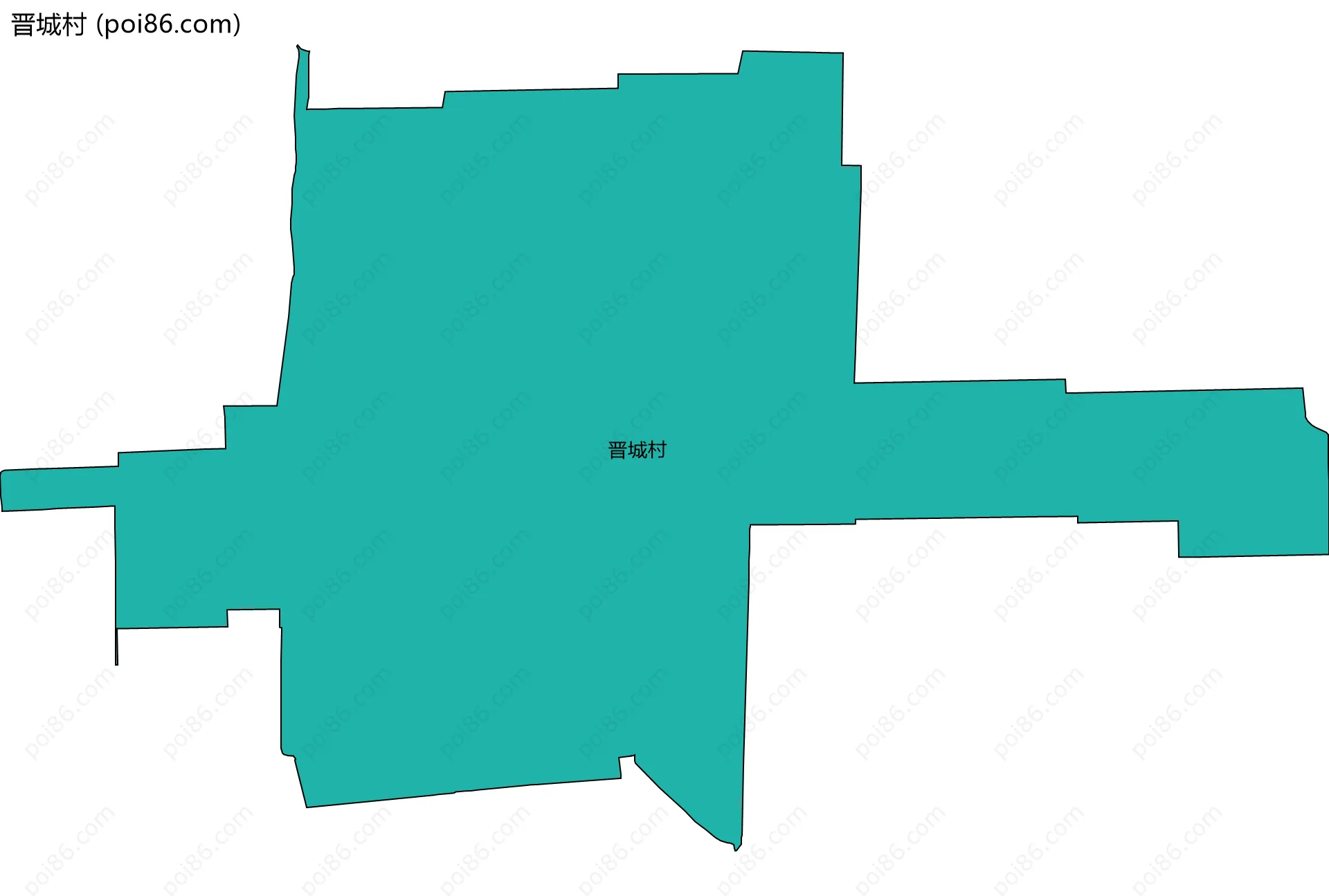晋城村边界地图