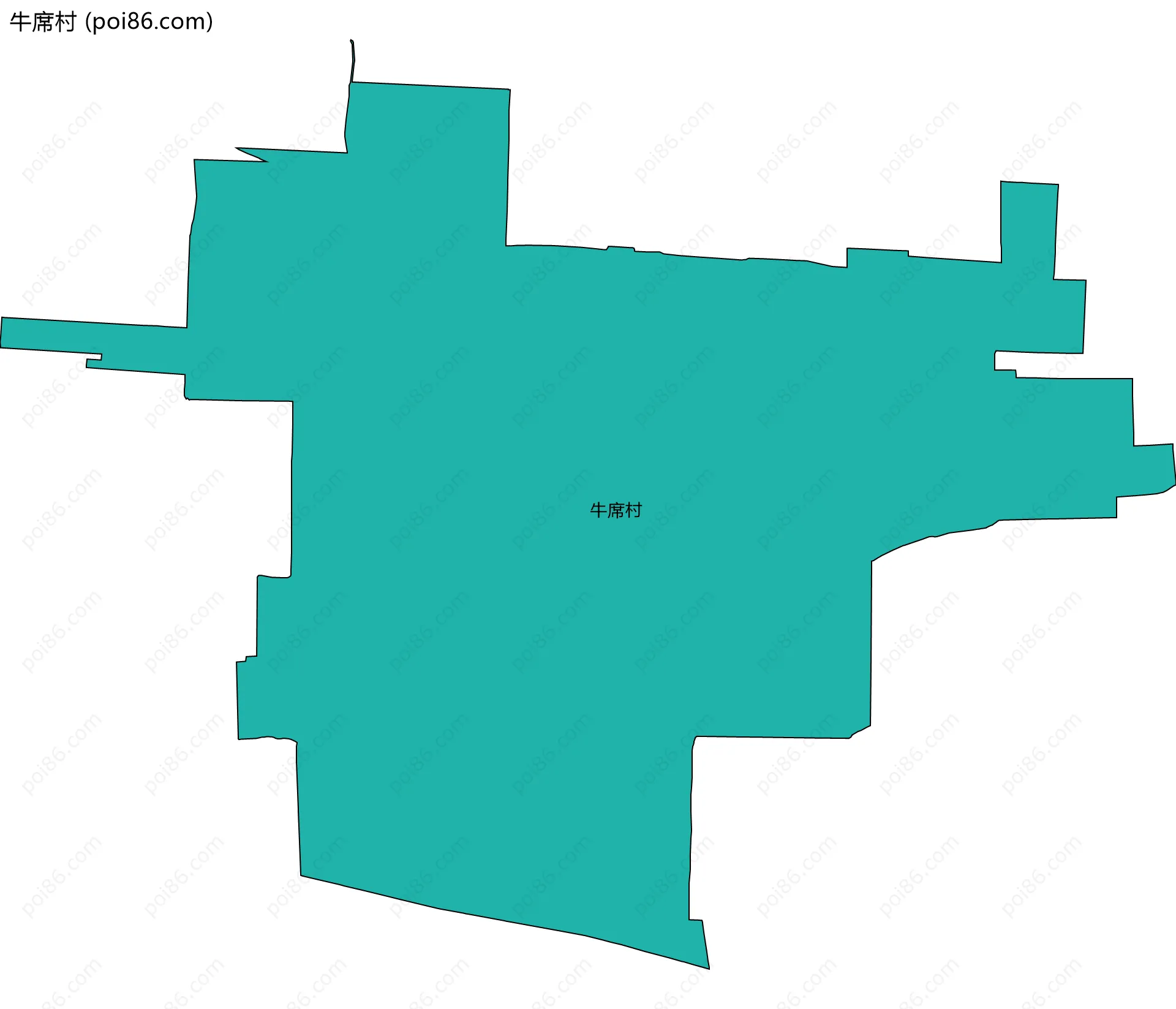 牛席村边界地图