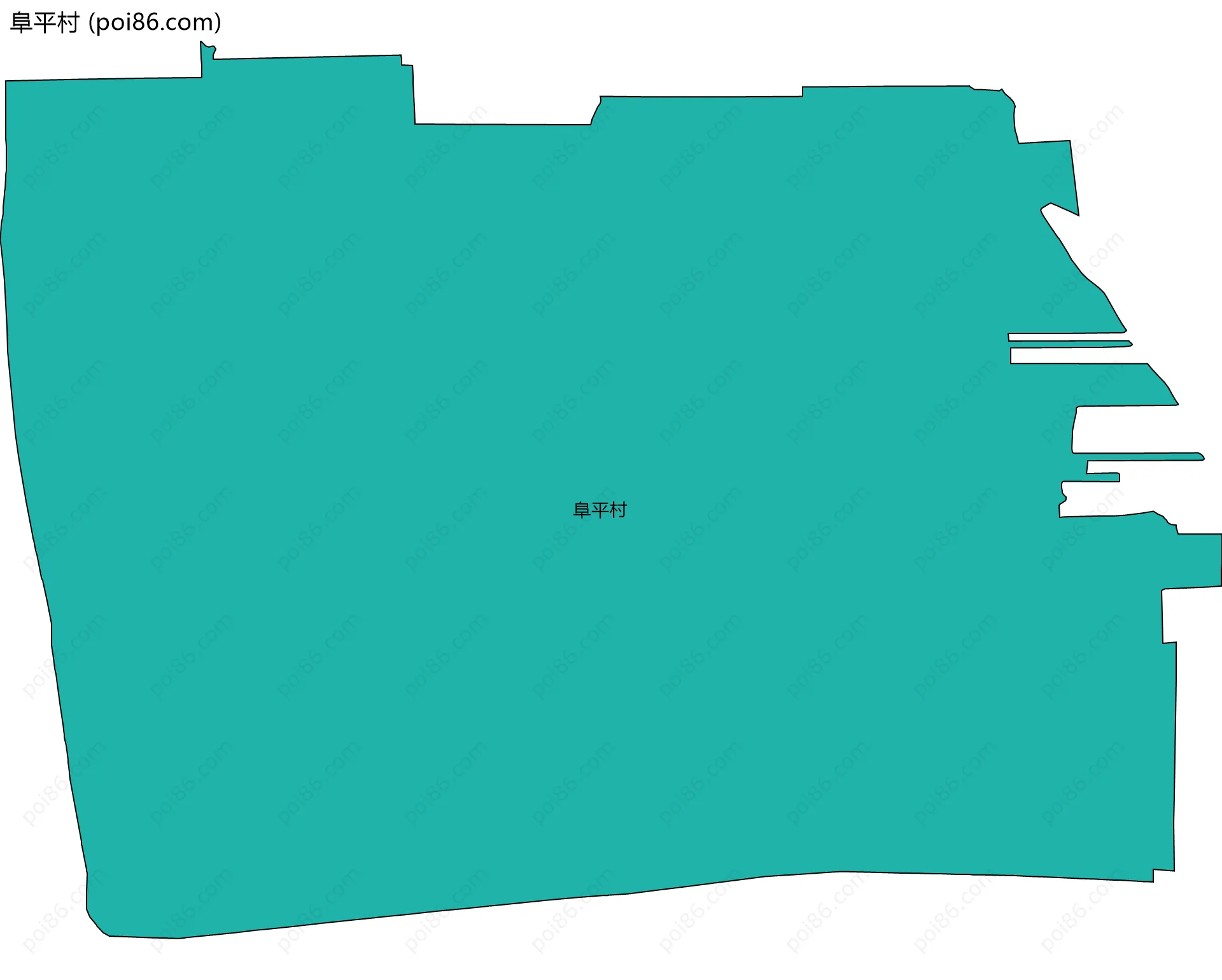 阜平村边界地图