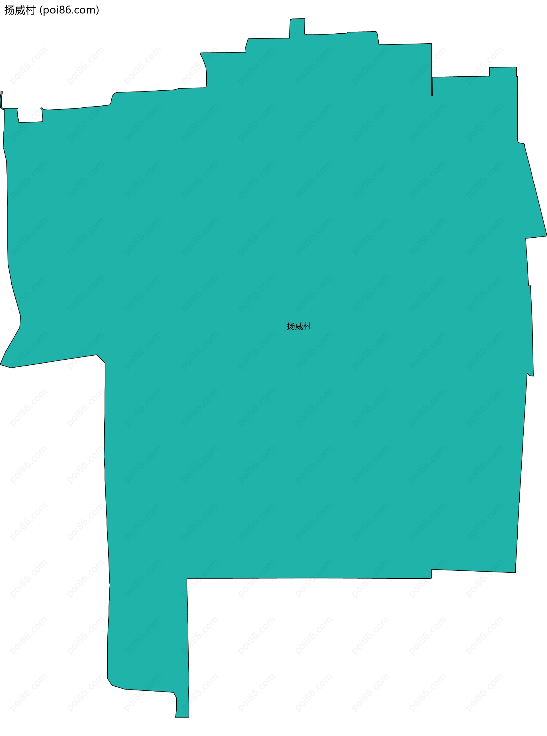 扬威村边界地图