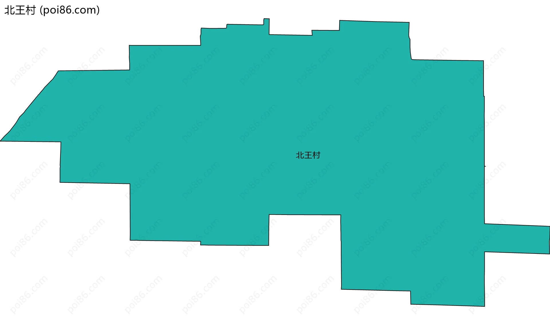北王村边界地图