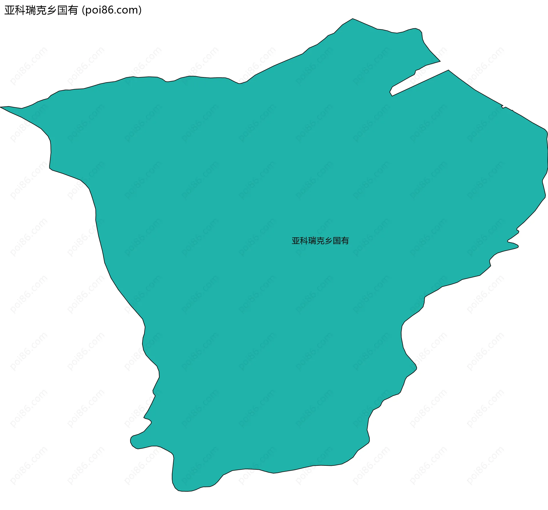 亚科瑞克乡国有边界地图