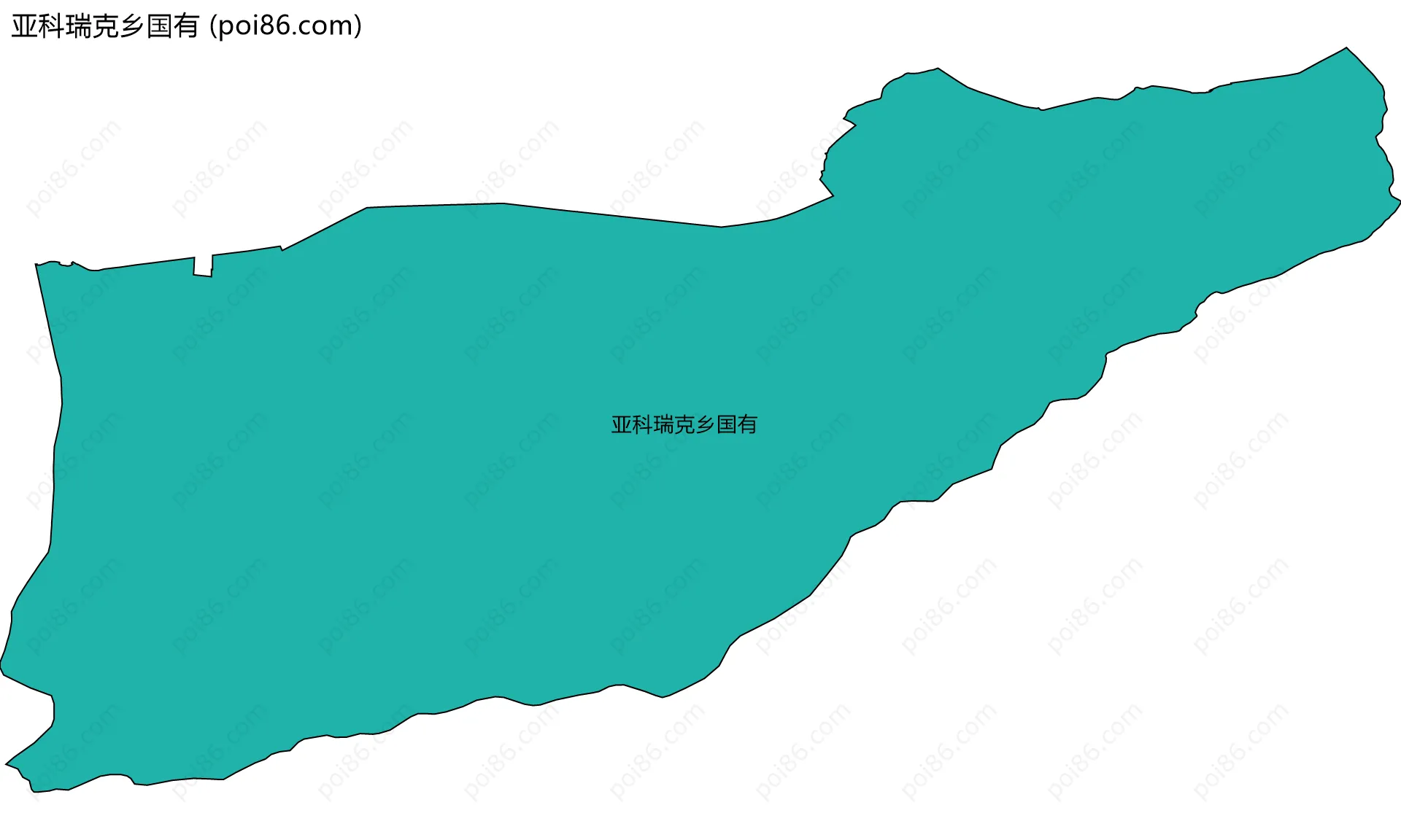 亚科瑞克乡国有边界地图