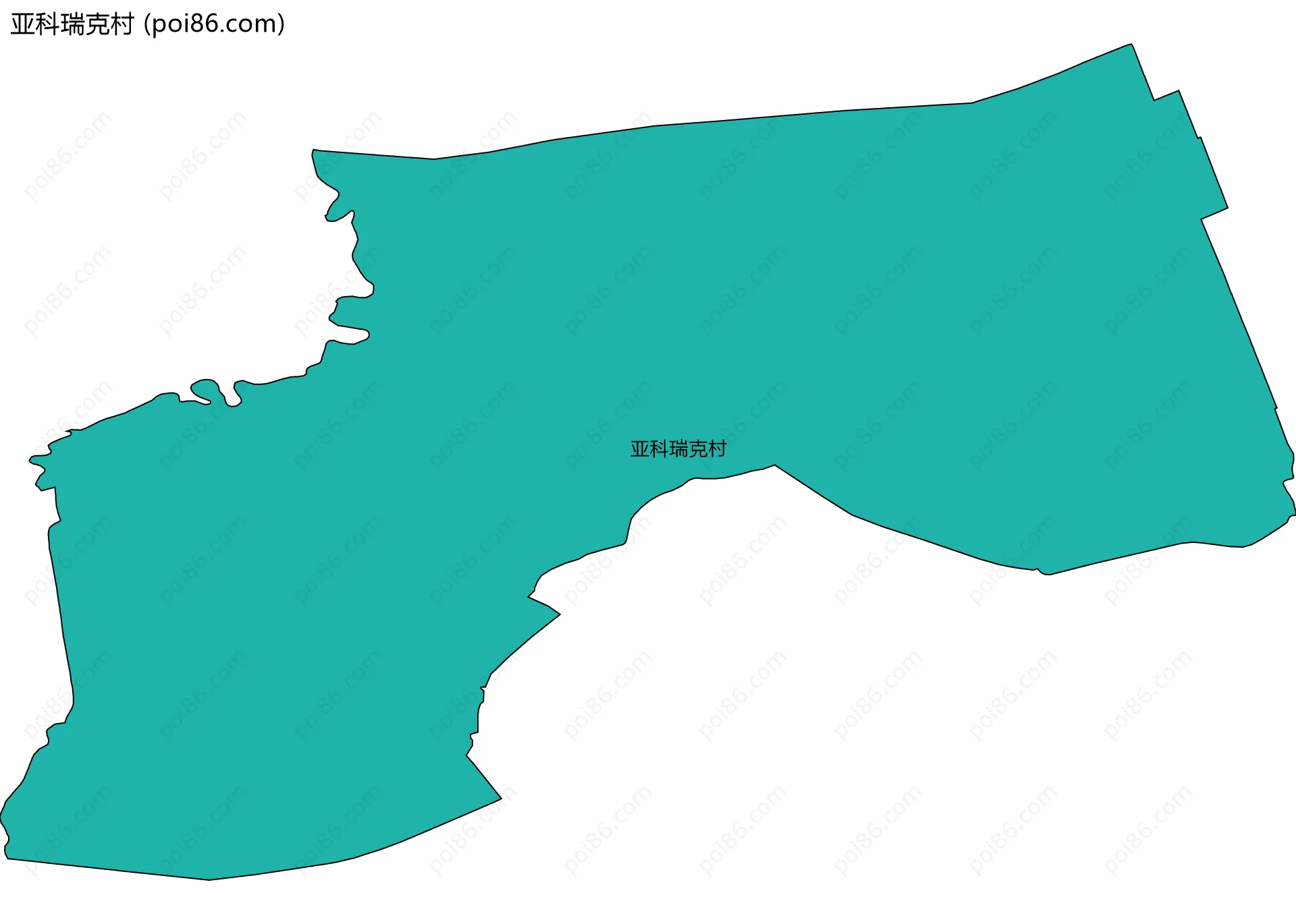 亚科瑞克村边界地图