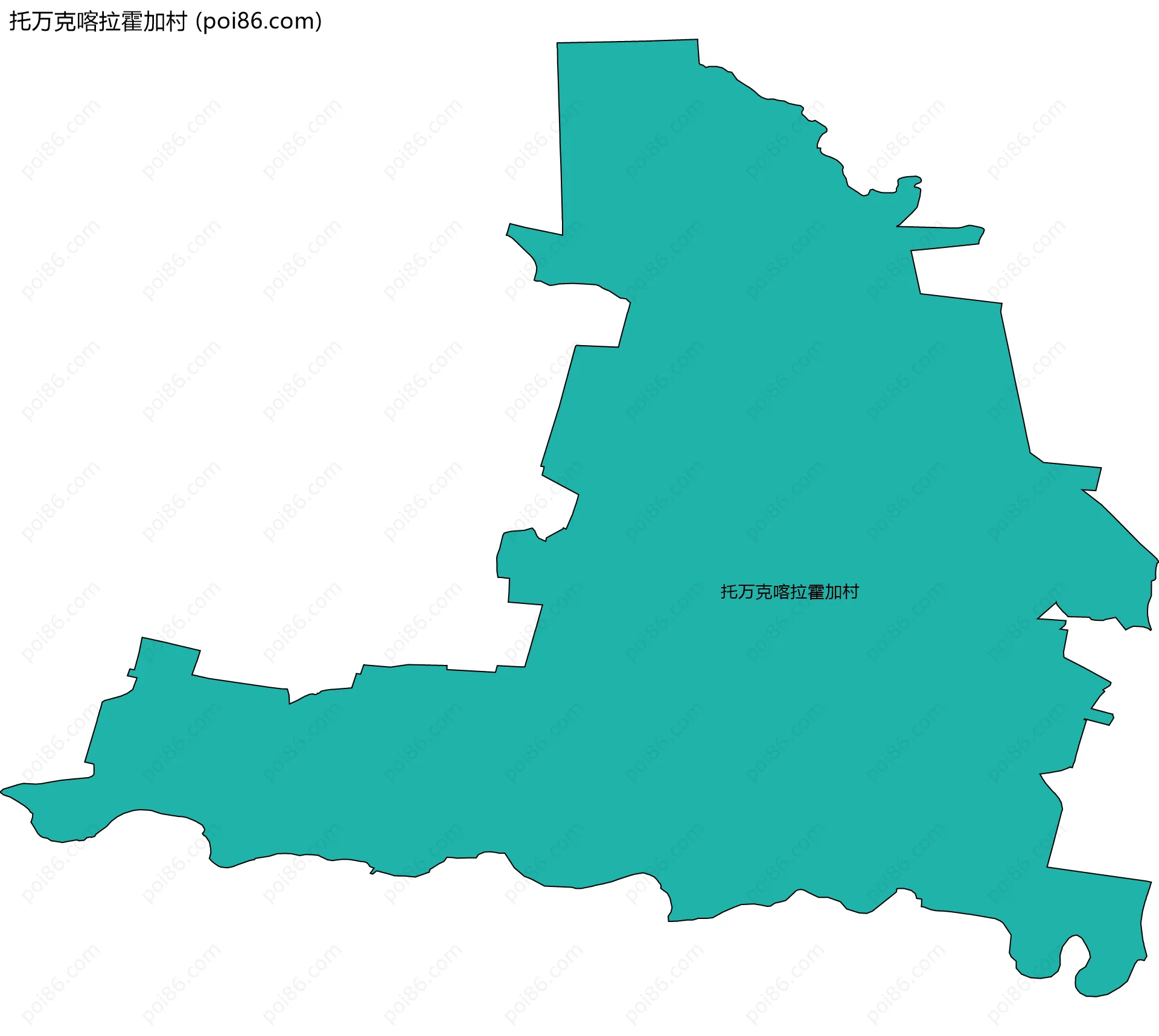 托万克喀拉霍加村边界地图