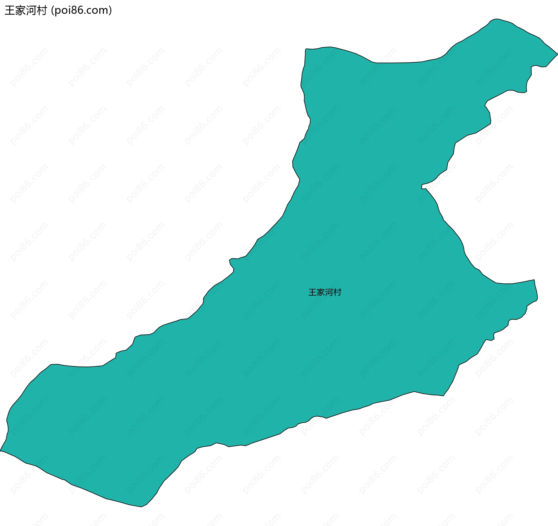 王家河村边界地图