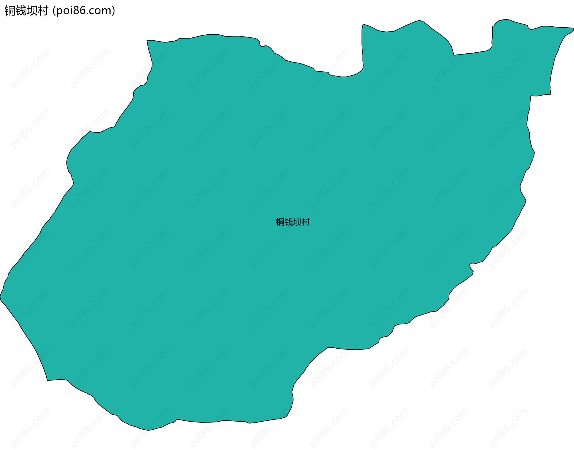 铜钱坝村边界地图